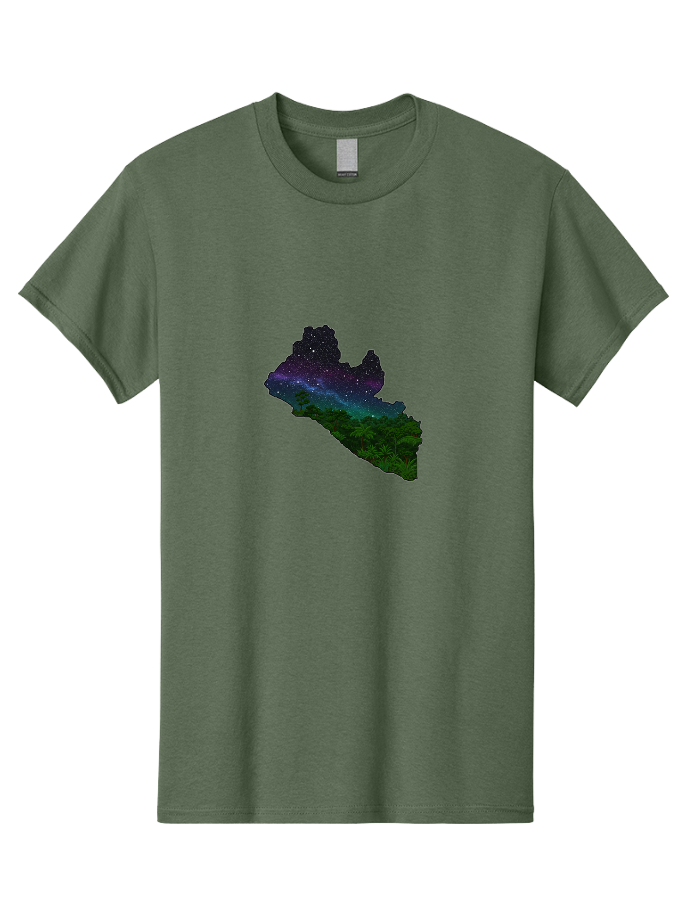 Liberia-Night-Sky Men'S Graphic Tee, 100% Cotton, Comfortable Casual Summer Wear, Machine Washable, Vintage Camera, Old Camera, Antique Camera, Black Camera, Classic Photography, Photography Equipment, Nostalgic Device, Film Camera, Camera Art Bag692