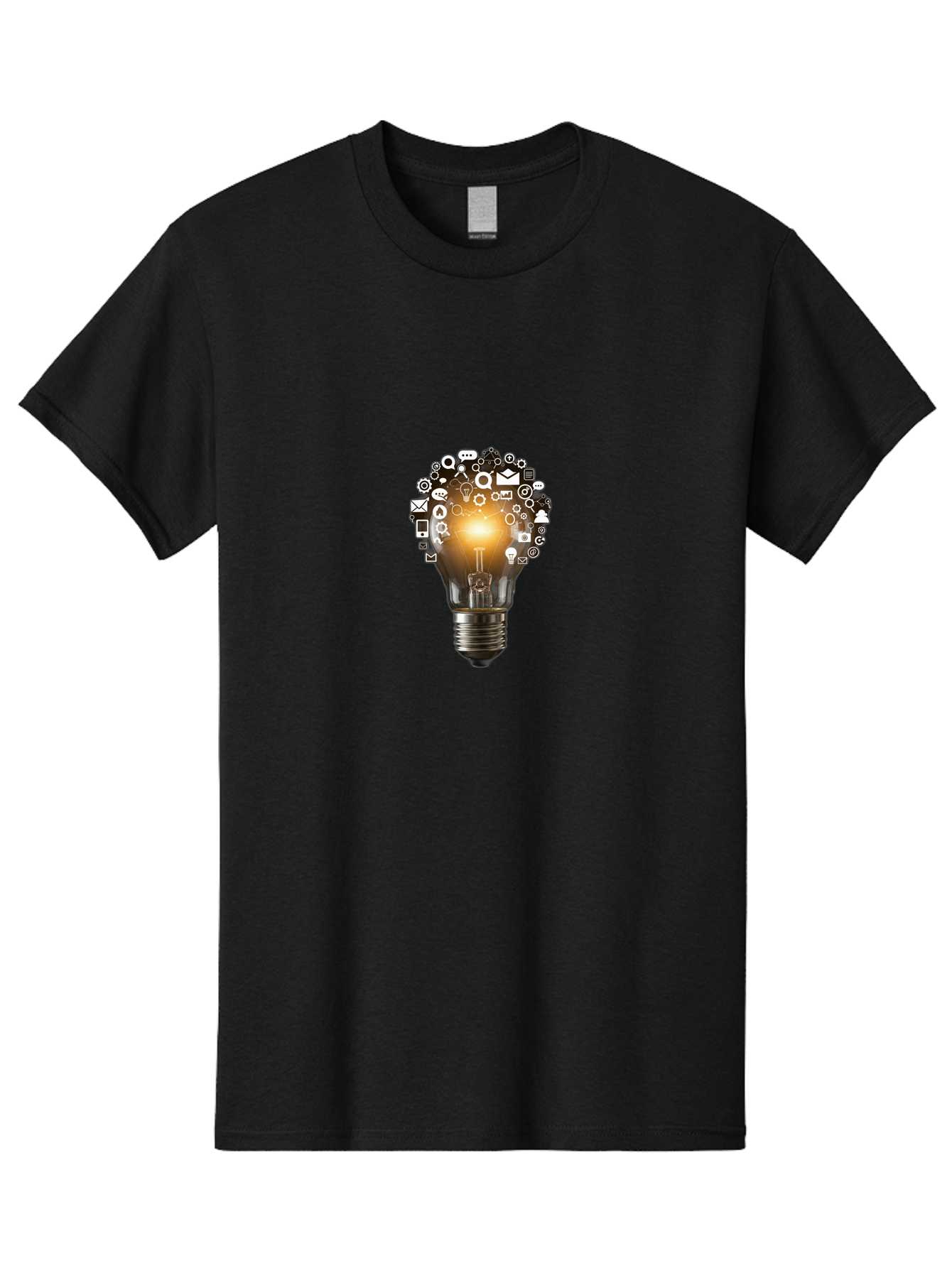 Light-Bulb-1 Men'S Graphic Tee, 100% Cotton, Comfortable Casual Summer Wear, Machine Washable, Vintage Camera, Old Camera, Antique Camera, Black Camera, Classic Photography, Photography Equipment, Nostalgic Device, Film Camera, Camera Art Bag695