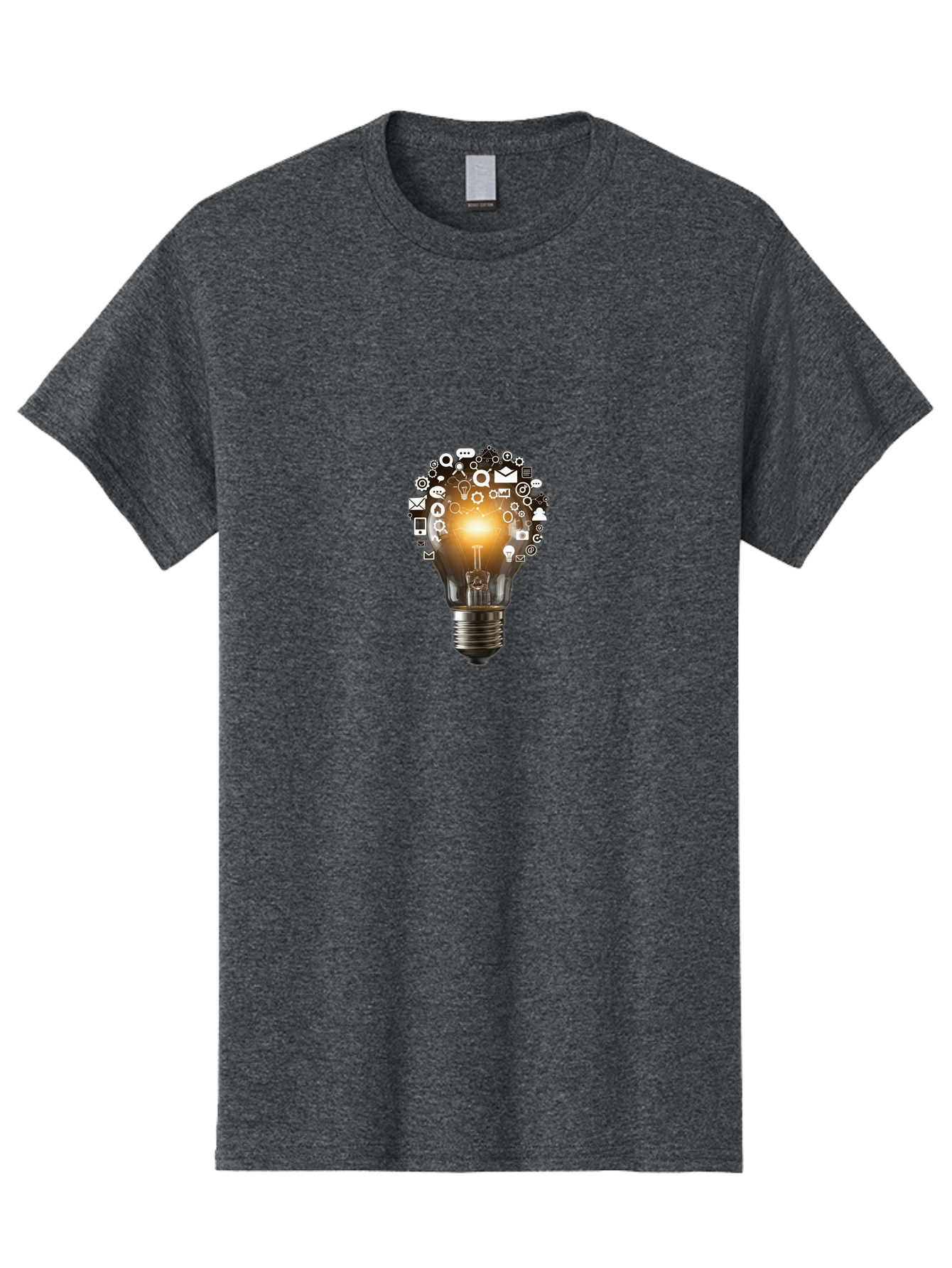 Light-Bulb-1 Men'S Graphic Tee, 100% Cotton, Comfortable Casual Summer Wear, Machine Washable, Vintage Camera, Old Camera, Antique Camera, Black Camera, Classic Photography, Photography Equipment, Nostalgic Device, Film Camera, Camera Art Bag695
