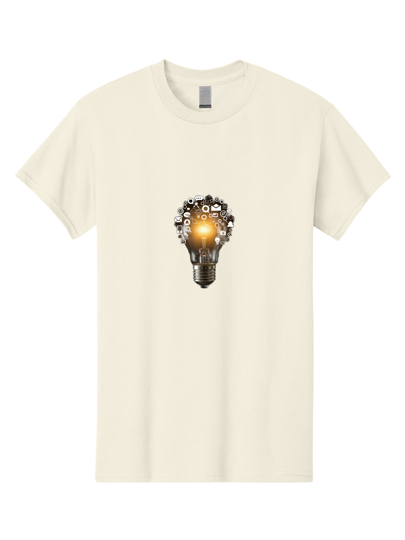 Light-Bulb-1 Men'S Graphic Tee, 100% Cotton, Comfortable Casual Summer Wear, Machine Washable, Vintage Camera, Old Camera, Antique Camera, Black Camera, Classic Photography, Photography Equipment, Nostalgic Device, Film Camera, Camera Art Bag695