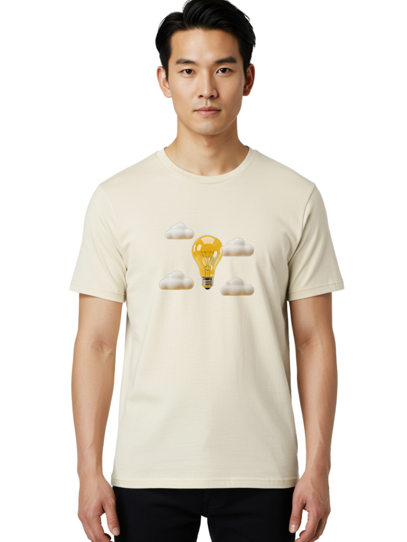 Light-Bulb Men'S Graphic Tee, 100% Cotton, Comfortable Casual Summer Wear, Machine Washable, Vintage Camera, Old Camera, Antique Camera, Black Camera, Classic Photography, Photography Equipment, Nostalgic Device, Film Camera, Camera Art Bag696
