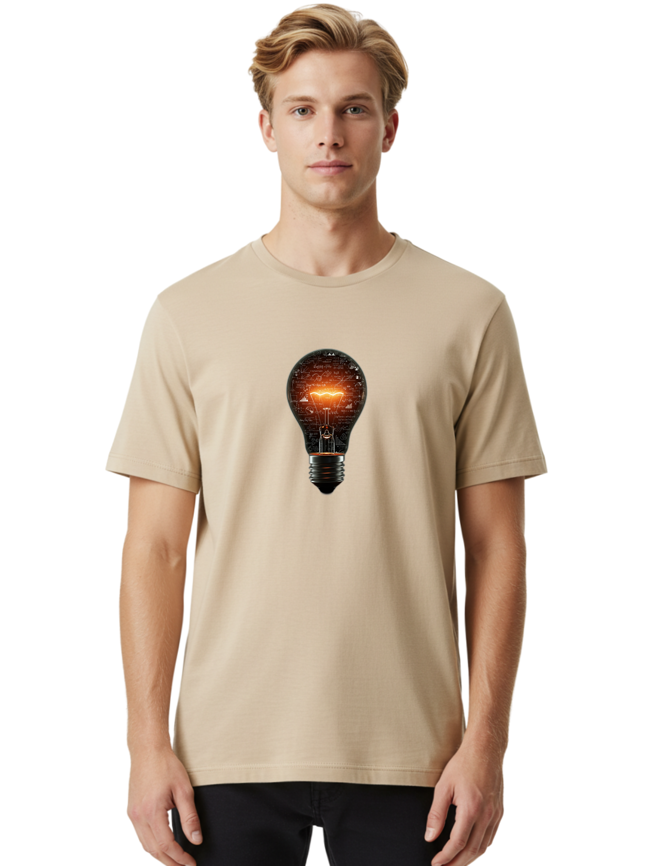 Lightbulb-With-Charts-And-Graphs Men'S Graphic Tee, 100% Cotton, Comfortable Casual Summer Wear, Machine Washable, Vintage Camera, Old Camera, Antique Camera, Black Camera, Classic Photography, Photography Equipment, Nostalgic Device, Bag697