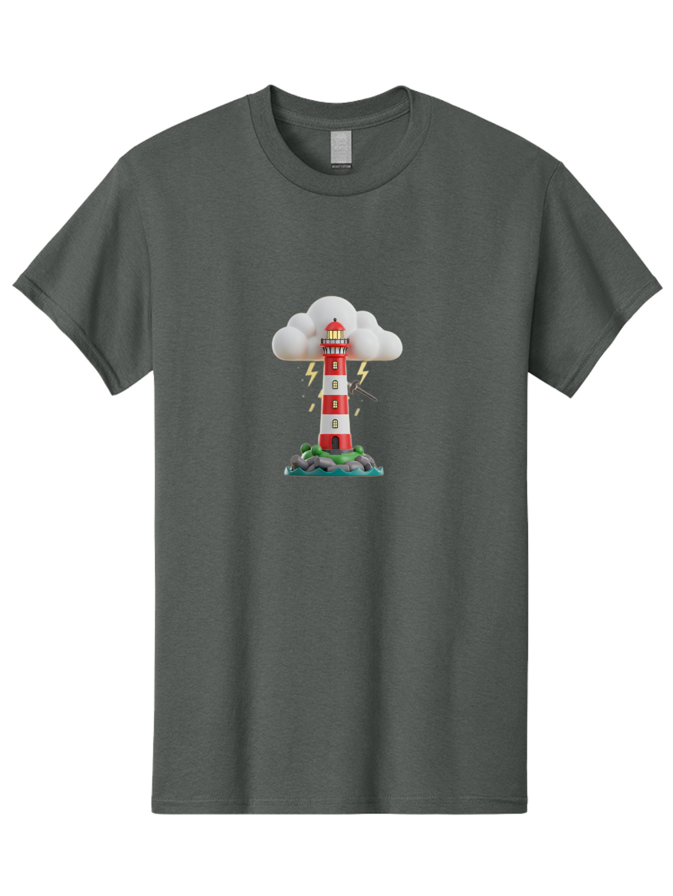 Lighthouse-10 Men'S Graphic Tee, 100% Cotton, Comfortable Casual Summer Wear, Machine Washable, Vintage Camera, Old Camera, Antique Camera, Black Camera, Classic Photography, Photography Equipment, Nostalgic Device, Film Camera, Camera Art Bag699