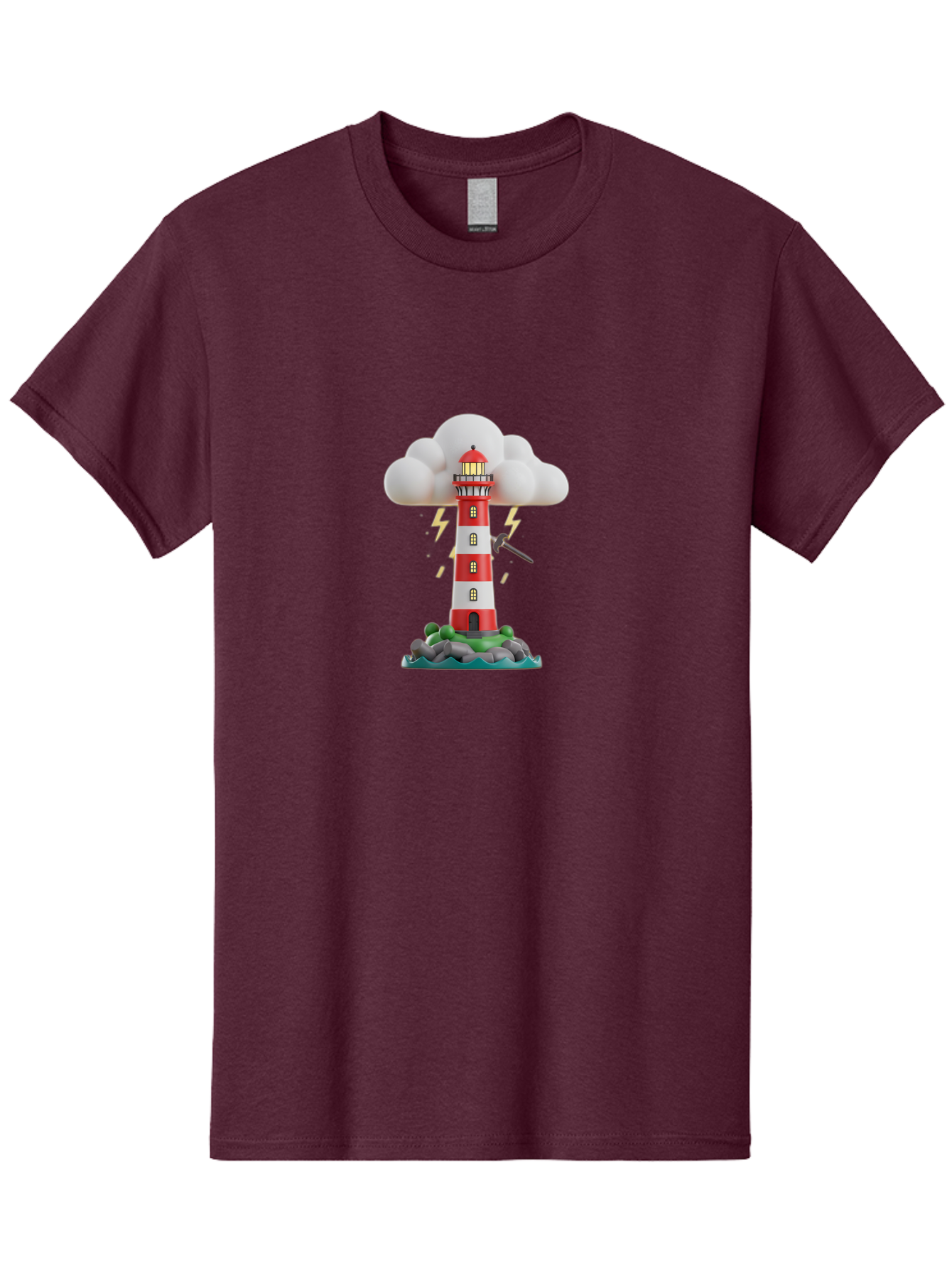 Lighthouse-10 Men'S Graphic Tee, 100% Cotton, Comfortable Casual Summer Wear, Machine Washable, Vintage Camera, Old Camera, Antique Camera, Black Camera, Classic Photography, Photography Equipment, Nostalgic Device, Film Camera, Camera Art Bag699