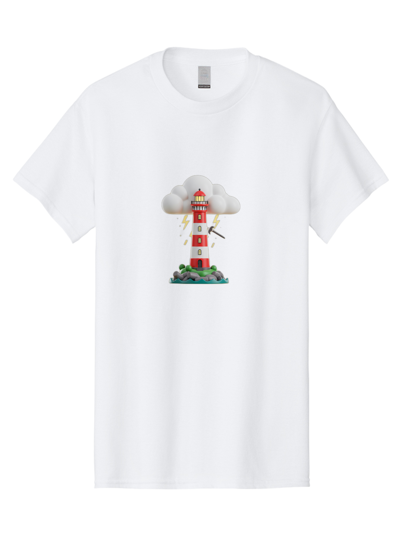 Lighthouse-10 Men'S Graphic Tee, 100% Cotton, Comfortable Casual Summer Wear, Machine Washable, Vintage Camera, Old Camera, Antique Camera, Black Camera, Classic Photography, Photography Equipment, Nostalgic Device, Film Camera, Camera Art Bag699