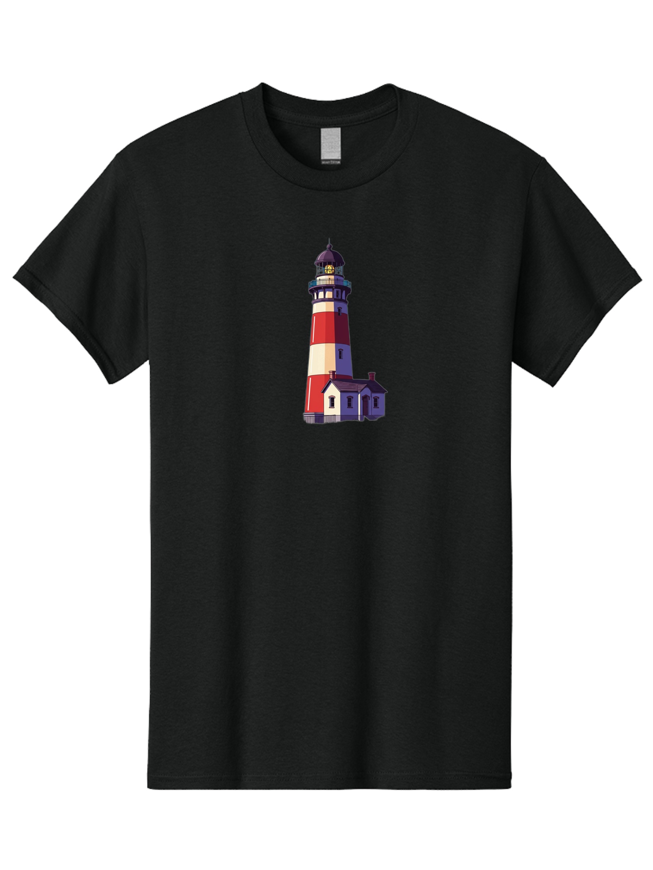 Lighthouse-15 Men'S Graphic Tee, 100% Cotton, Comfortable Casual Summer Wear, Machine Washable, Vintage Camera, Old Camera, Antique Camera, Black Camera, Classic Photography, Photography Equipment, Nostalgic Device, Film Camera, Camera Art Bag704