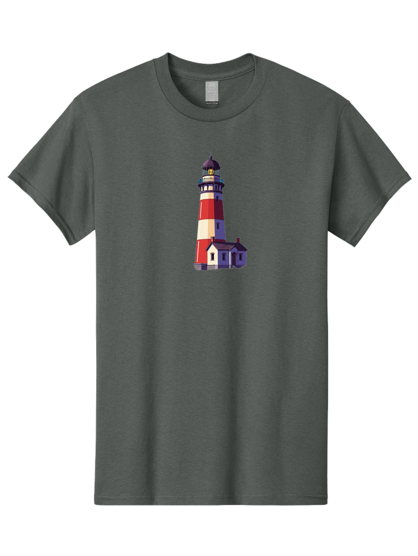 Lighthouse-15 Men'S Graphic Tee, 100% Cotton, Comfortable Casual Summer Wear, Machine Washable, Vintage Camera, Old Camera, Antique Camera, Black Camera, Classic Photography, Photography Equipment, Nostalgic Device, Film Camera, Camera Art Bag704