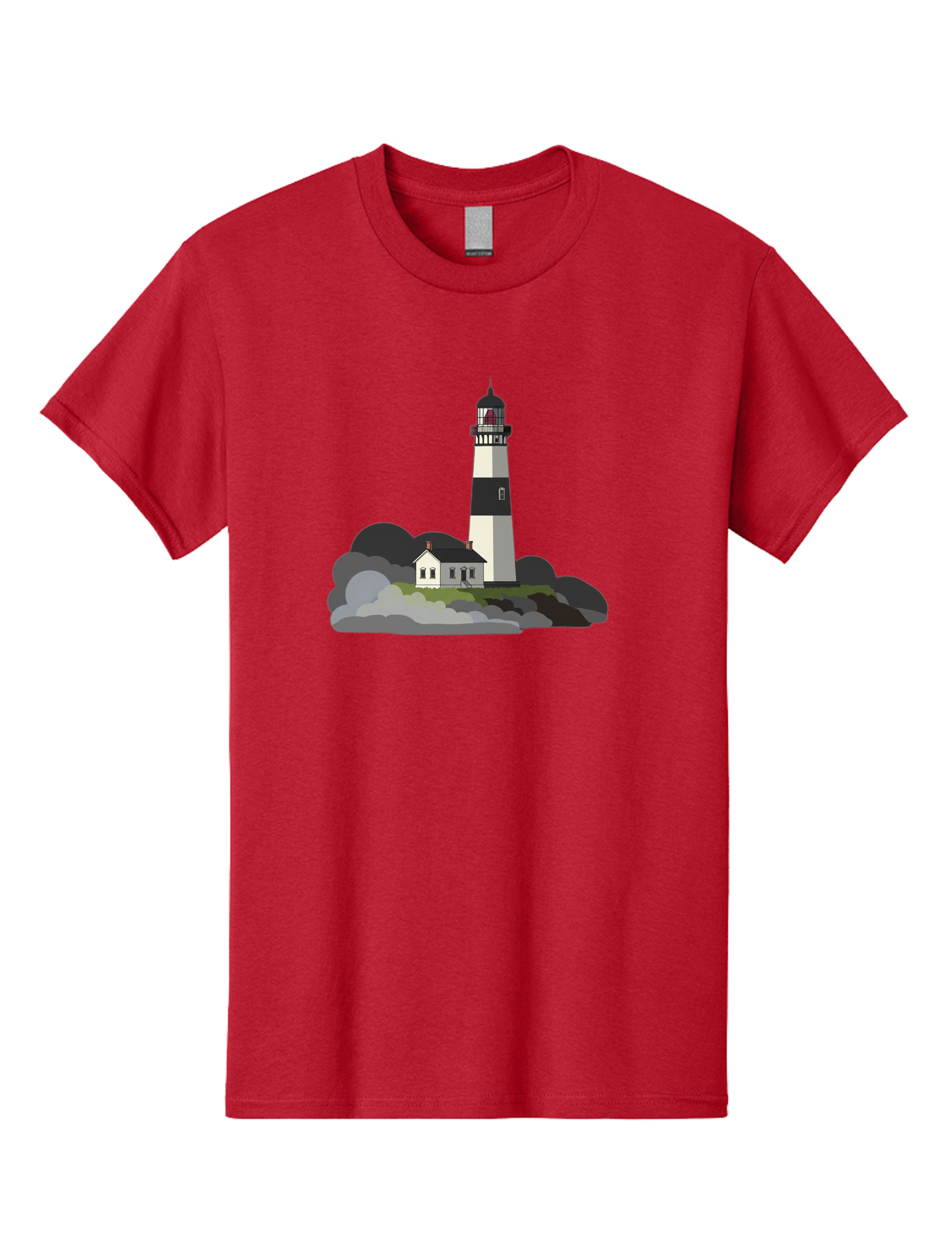 Lighthouse-3 Men'S Graphic Tee, 100% Cotton, Comfortable Casual Summer Wear, Machine Washable, Vintage Camera, Old Camera, Antique Camera, Black Camera, Classic Photography, Photography Equipment, Nostalgic Device, Film Camera, Camera Art Bag707