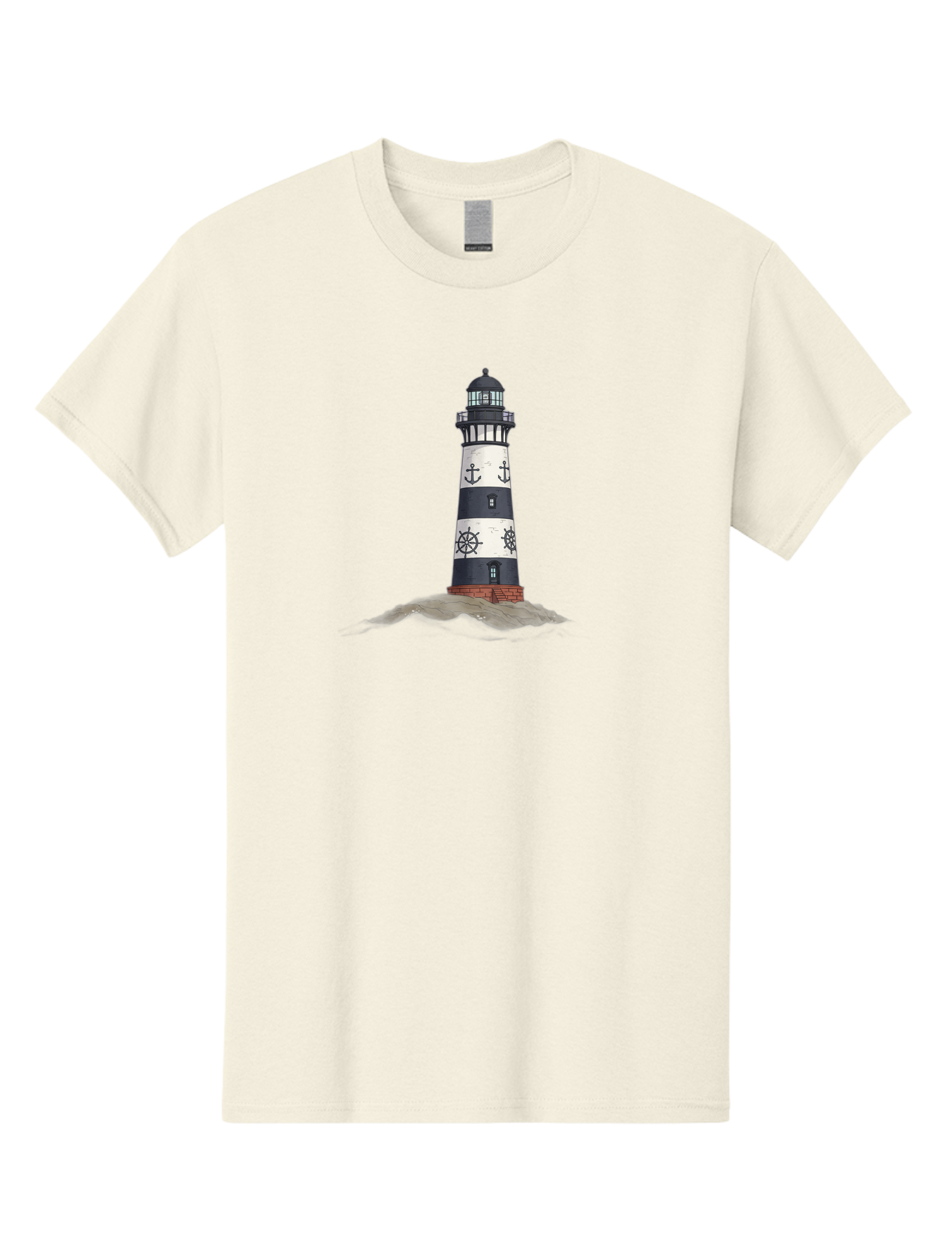Lighthouse-6 Men'S Graphic Tee, 100% Cotton, Comfortable Casual Summer Wear, Machine Washable, Vintage Camera, Old Camera, Antique Camera, Black Camera, Classic Photography, Photography Equipment, Nostalgic Device, Film Camera, Camera Art Bag710
