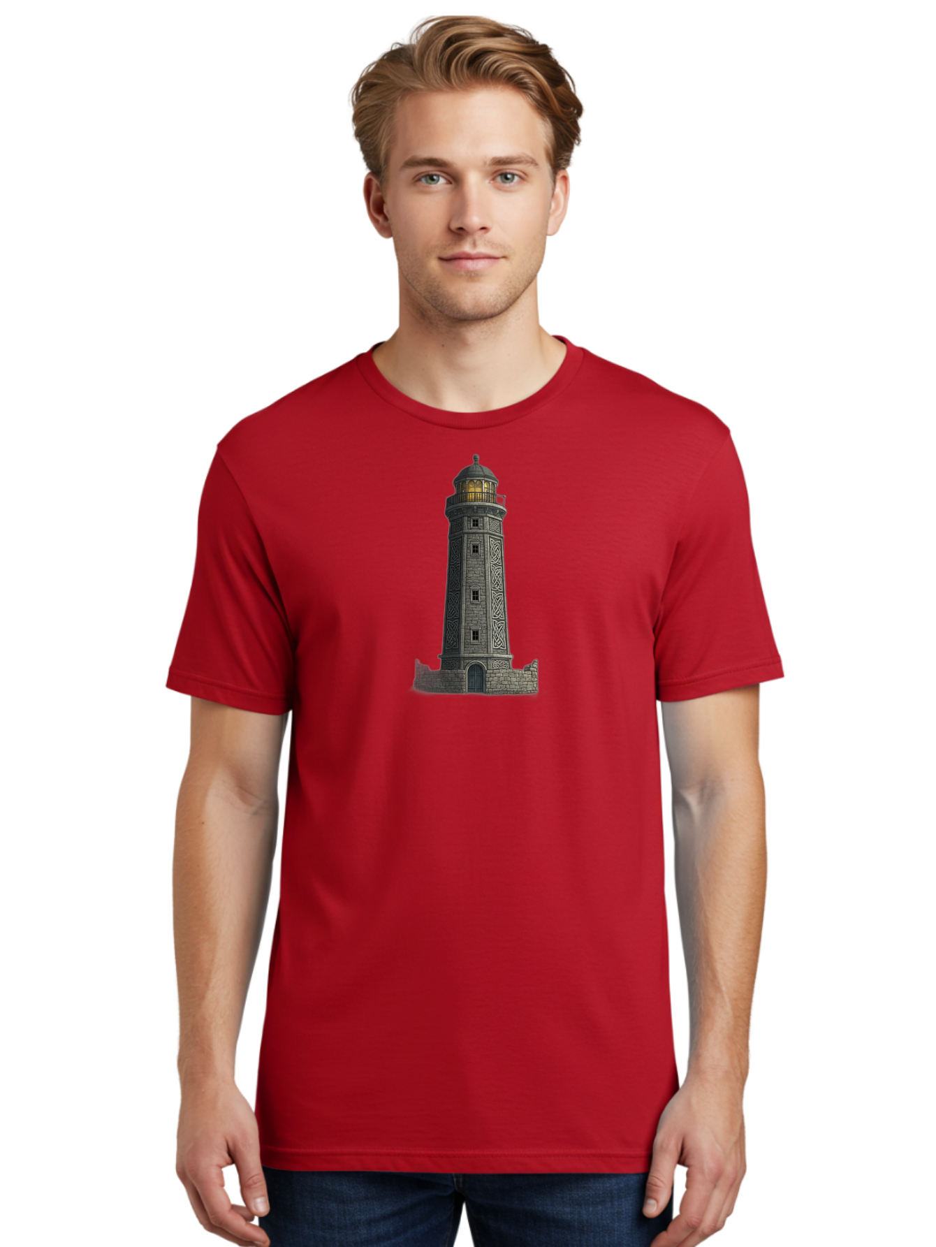 Lighthouse-7 Men'S Graphic Tee, 100% Cotton, Comfortable Casual Summer Wear, Machine Washable, Vintage Camera, Old Camera, Antique Camera, Black Camera, Classic Photography, Photography Equipment, Nostalgic Device, Film Camera, Camera Art Bag711