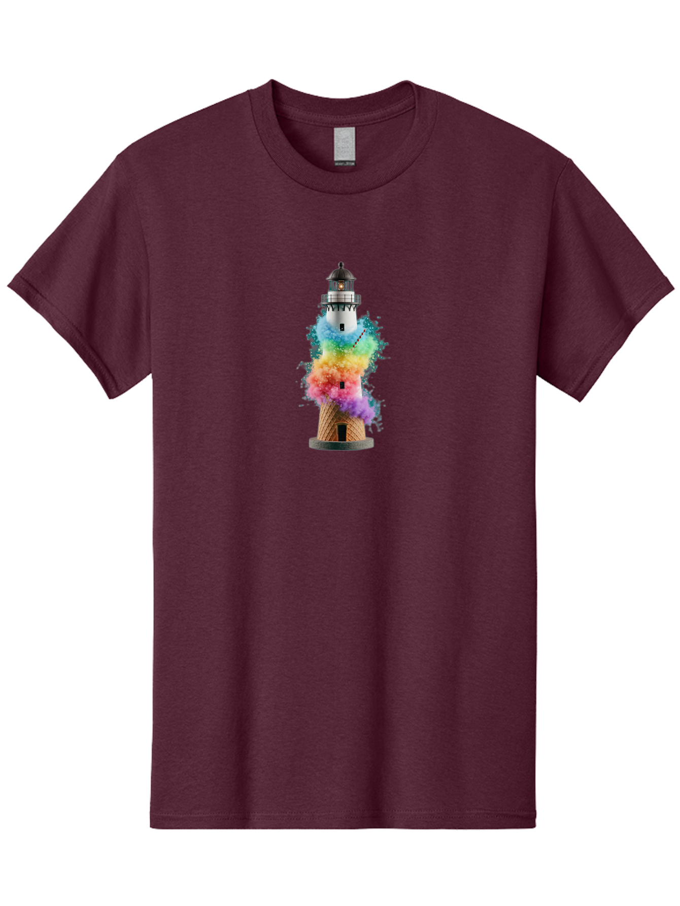 Lighthouse-Ice-Cream Men'S Graphic Tee, 100% Cotton, Comfortable Casual Summer Wear, Machine Washable, Vintage Camera, Old Camera, Antique Camera, Black Camera, Classic Photography, Photography Equipment, Nostalgic Device, Film Camera, Bag719