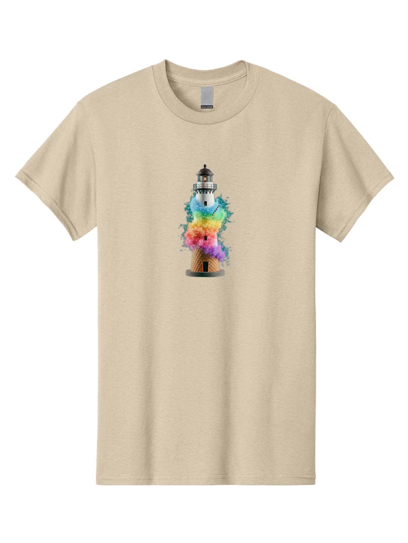 Lighthouse-Ice-Cream Men'S Graphic Tee, 100% Cotton, Comfortable Casual Summer Wear, Machine Washable, Vintage Camera, Old Camera, Antique Camera, Black Camera, Classic Photography, Photography Equipment, Nostalgic Device, Film Camera, Bag719