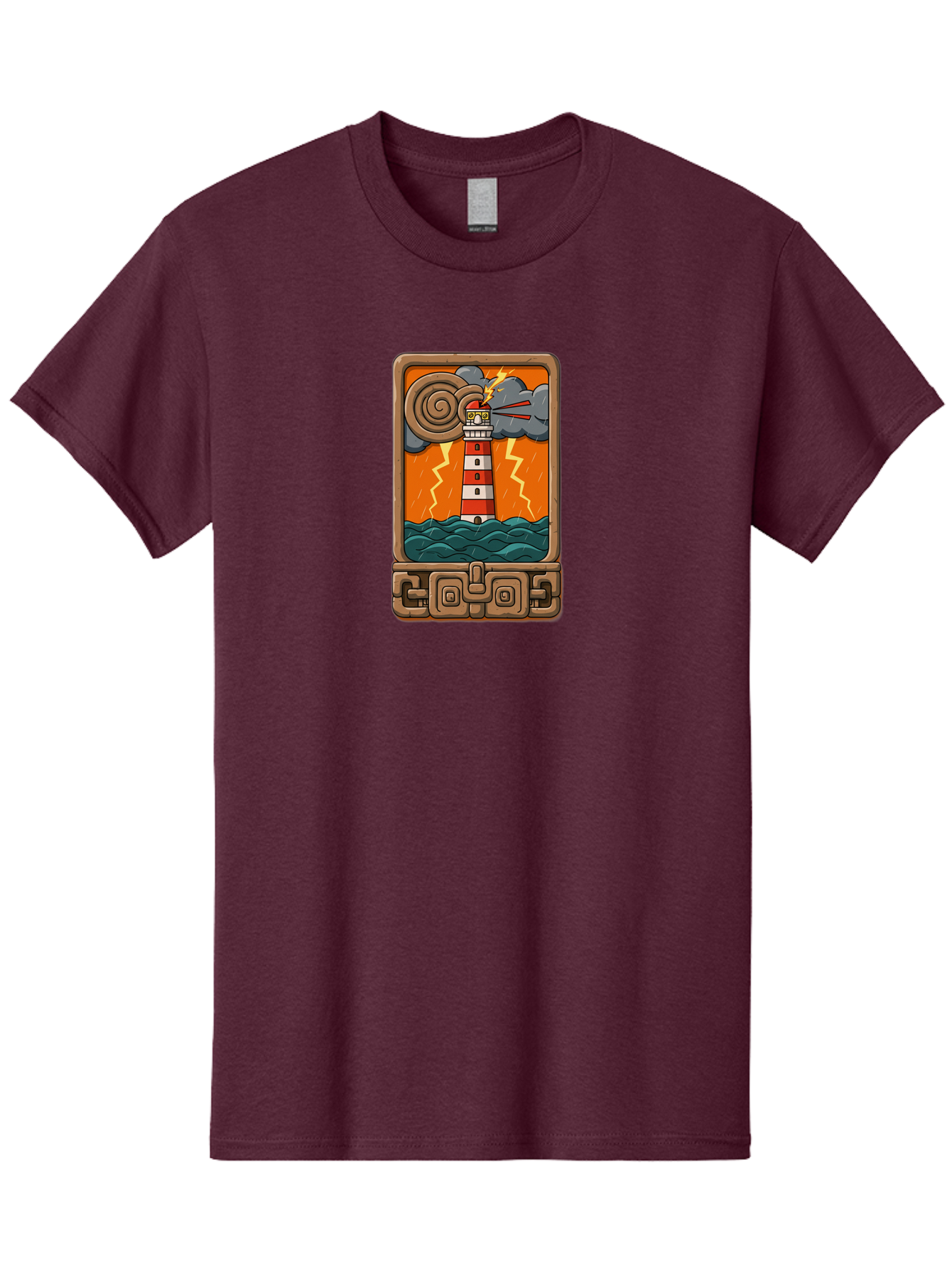 Lighthouse-Icon Men'S Graphic Tee, 100% Cotton, Comfortable Casual Summer Wear, Machine Washable, Vintage Camera, Old Camera, Antique Camera, Black Camera, Classic Photography, Photography Equipment, Nostalgic Device, Film Camera, Camera Art Bag720
