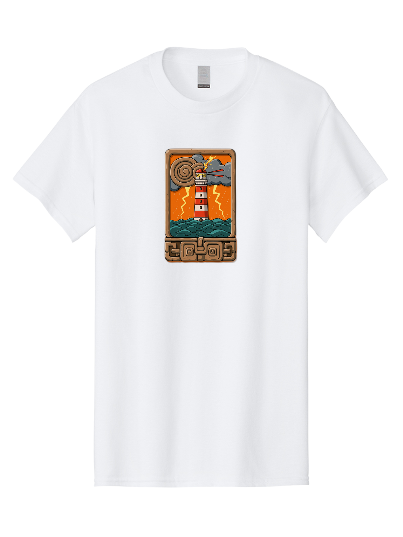 Lighthouse-Icon Men'S Graphic Tee, 100% Cotton, Comfortable Casual Summer Wear, Machine Washable, Vintage Camera, Old Camera, Antique Camera, Black Camera, Classic Photography, Photography Equipment, Nostalgic Device, Film Camera, Camera Art Bag720