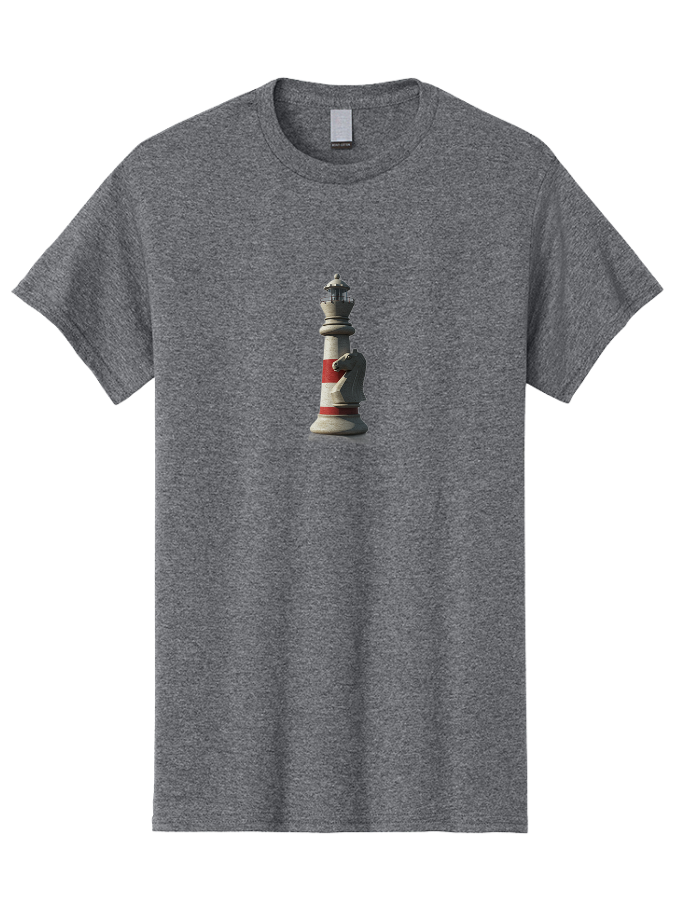 Lighthouse-Knight-Chess-Piece Men'S Graphic Tee, 100% Cotton, Comfortable Casual Summer Wear, Machine Washable, Vintage Camera, Old Camera, Antique Camera, Black Camera, Classic Photography, Photography Equipment, Nostalgic Device, Bag723