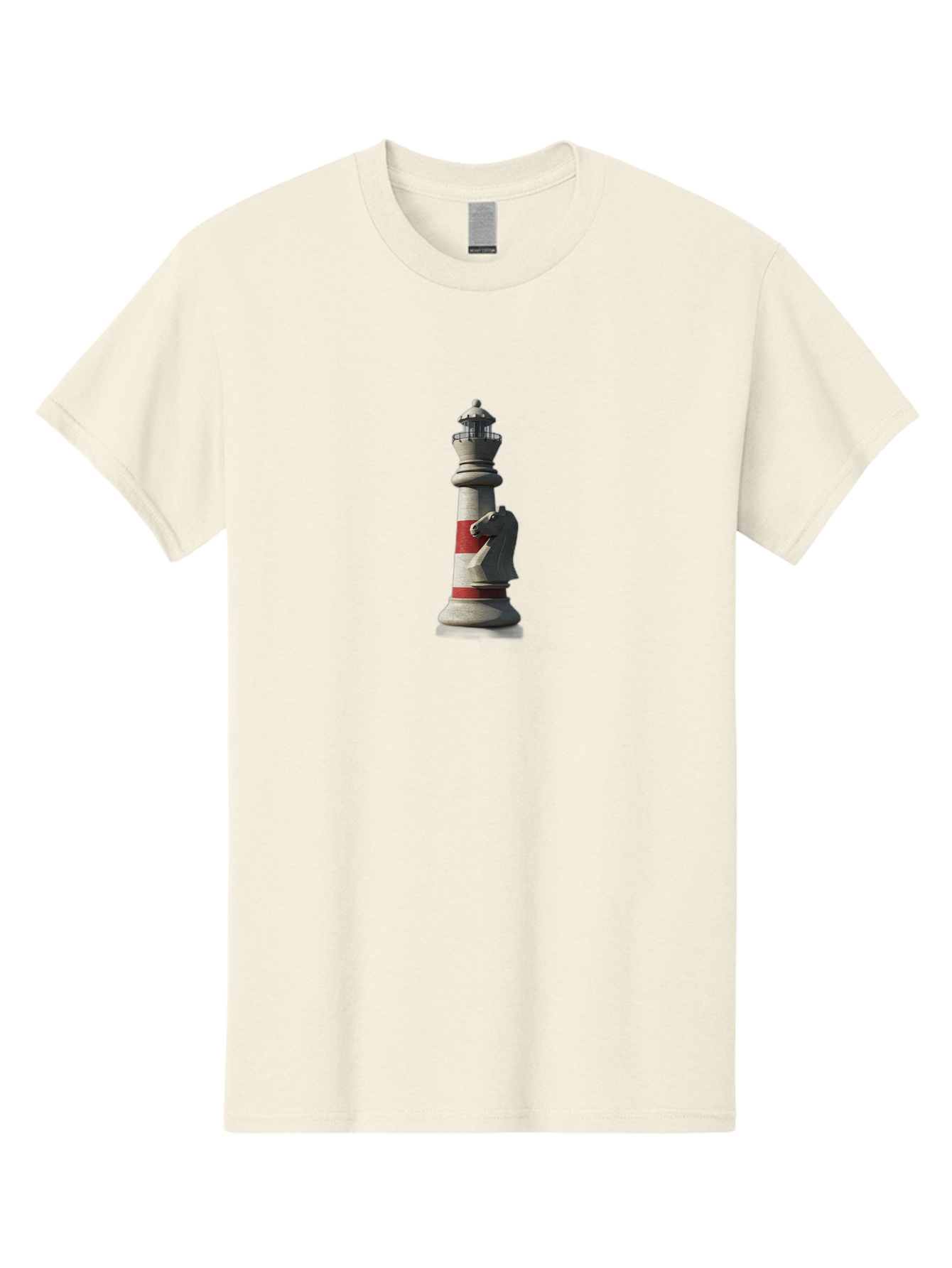 Lighthouse-Knight-Chess-Piece Men'S Graphic Tee, 100% Cotton, Comfortable Casual Summer Wear, Machine Washable, Vintage Camera, Old Camera, Antique Camera, Black Camera, Classic Photography, Photography Equipment, Nostalgic Device, Bag723