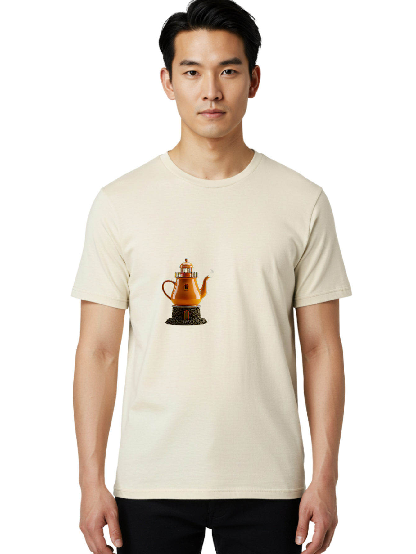 Lighthouse-Teapot Men'S Graphic Tee, 100% Cotton, Comfortable Casual Summer Wear, Machine Washable, Vintage Camera, Old Camera, Antique Camera, Black Camera, Classic Photography, Photography Equipment, Nostalgic Device, Film Camera, Camera Art Bag726