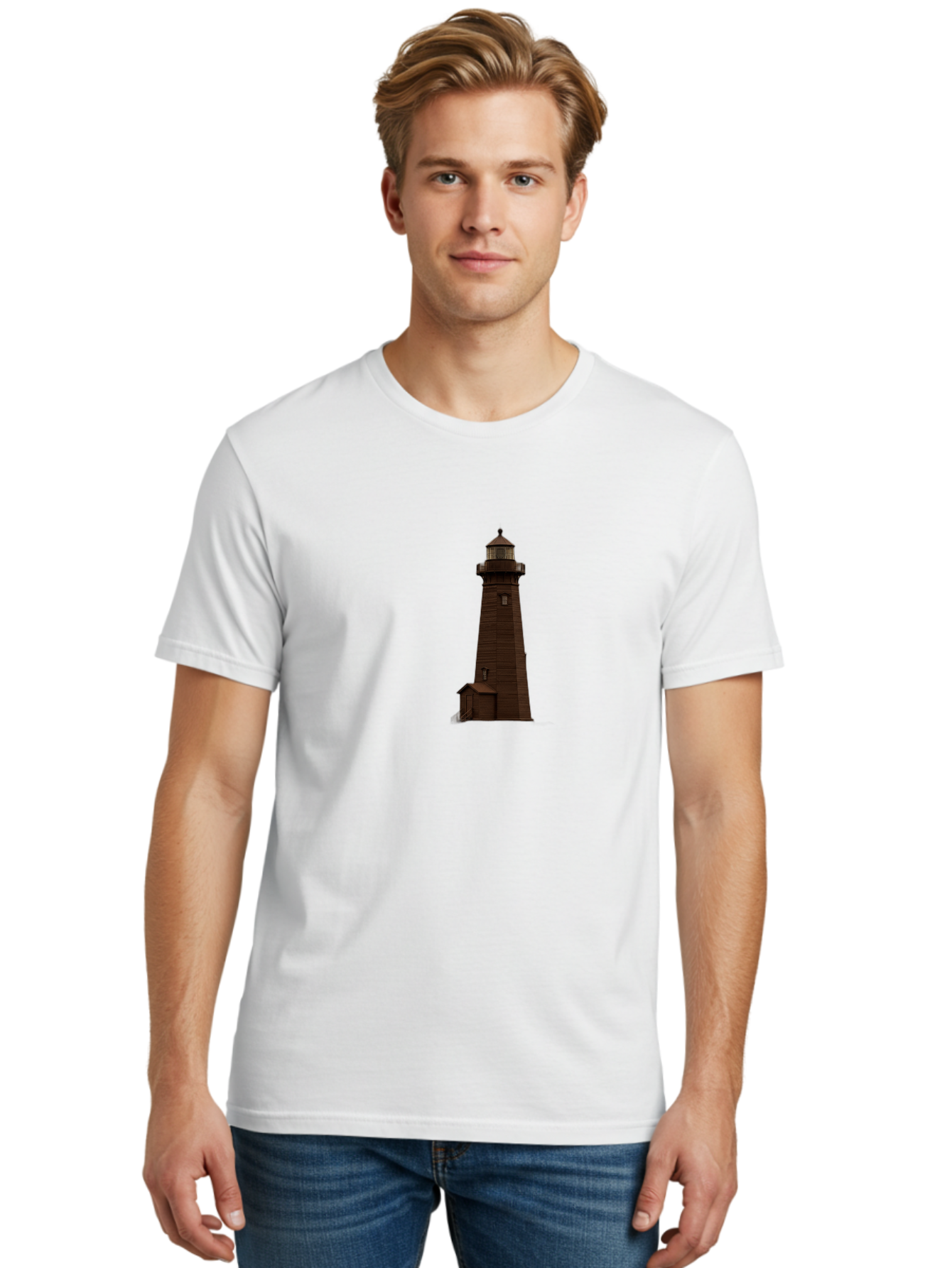 Lighthouse Men'S Graphic Tee, 100% Cotton, Comfortable Casual Summer Wear, Machine Washable, Vintage Camera, Old Camera, Antique Camera, Black Camera, Classic Photography, Photography Equipment, Nostalgic Device, Film Camera, Camera Art Bag727