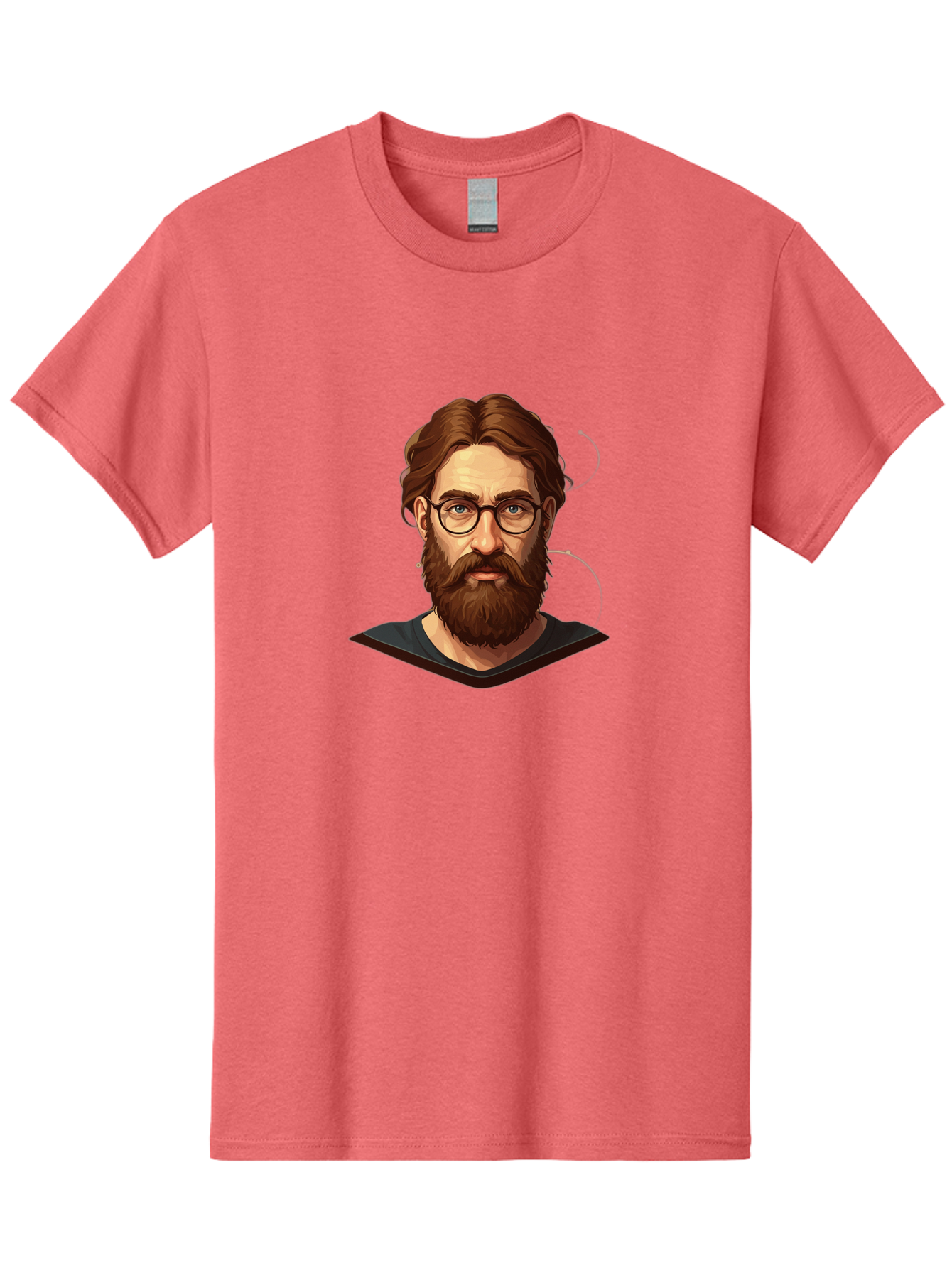 Man-With-Beard-And-Glasses Men'S Graphic Tee, 100% Cotton, Comfortable Casual Summer Wear, Machine Washable, Vintage Camera, Old Camera, Antique Camera, Black Camera, Classic Photography, Photography Equipment, Nostalgic Device, Film Camera, Bag749