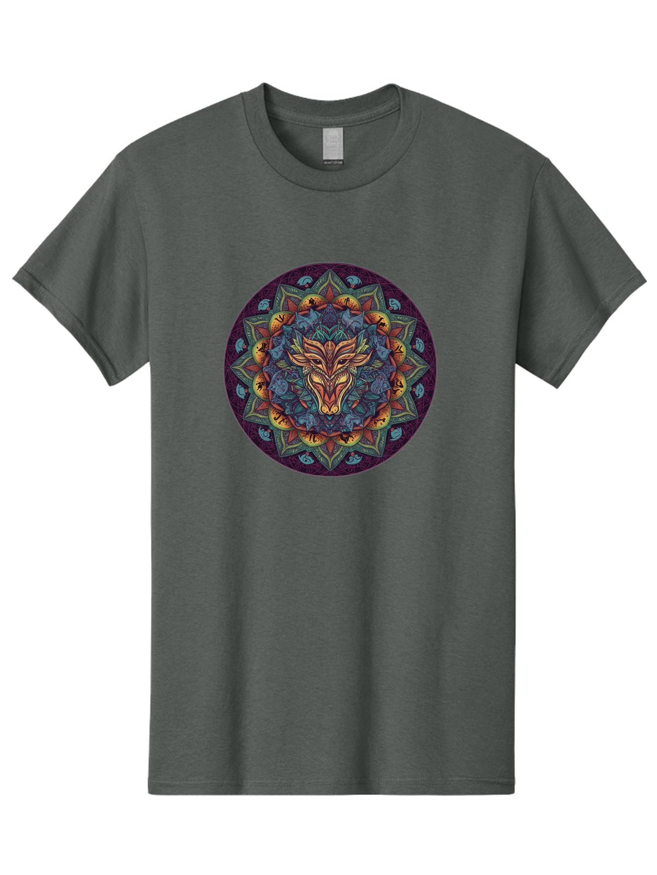 Mandala-Wolf Men'S Graphic Tee, 100% Cotton, Comfortable Casual Summer Wear, Machine Washable, Vintage Camera, Old Camera, Antique Camera, Black Camera, Classic Photography, Photography Equipment, Nostalgic Device, Film Camera, Camera Art Bag755