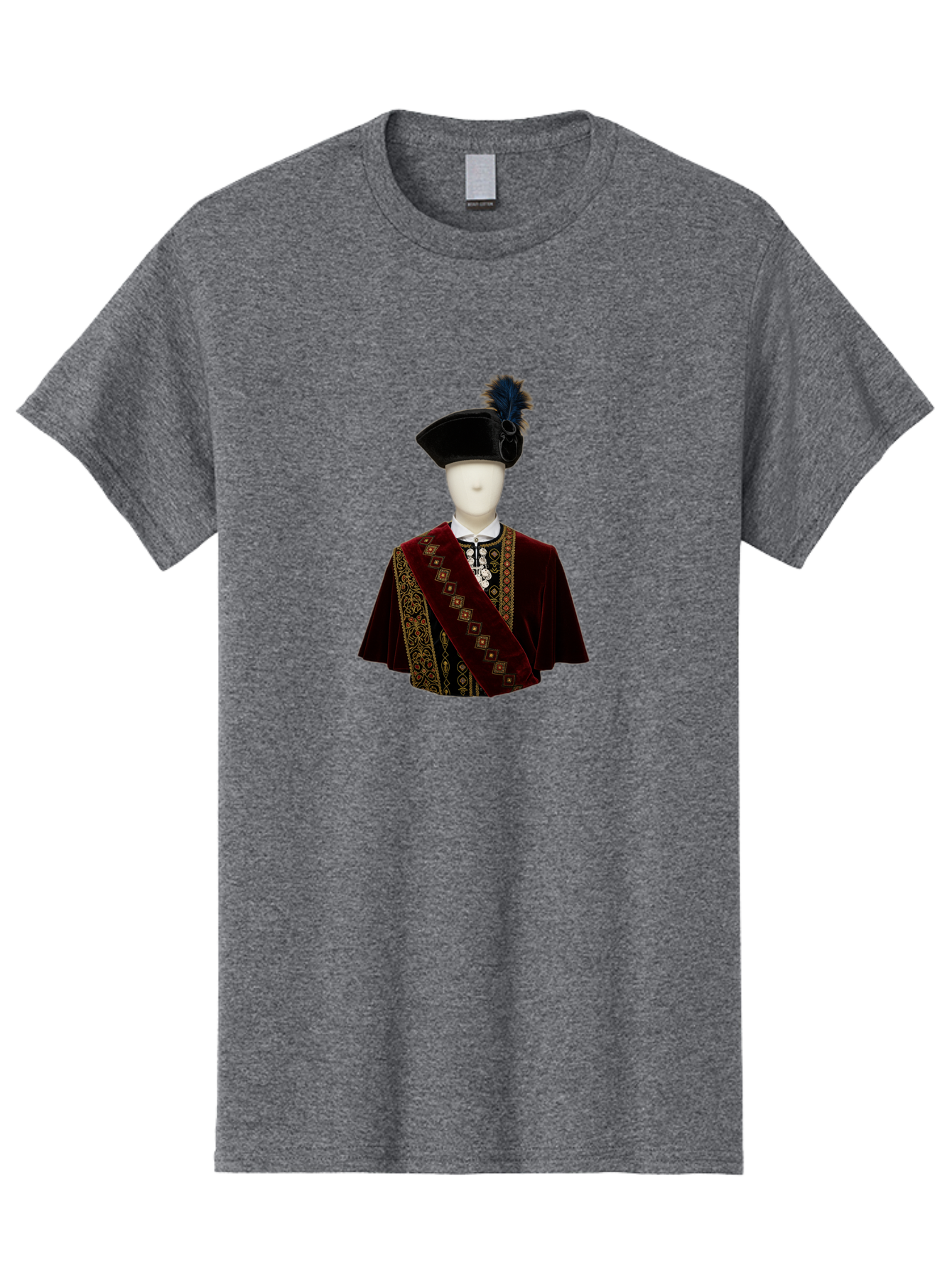 Mannequin-In-Sash-Coat-And-Hat Men'S Graphic Tee, 100% Cotton, Comfortable Casual Summer Wear, Machine Washable, Vintage Camera, Old Camera, Antique Camera, Black Camera, Classic Photography, Photography Equipment, Nostalgic Device, Bag759