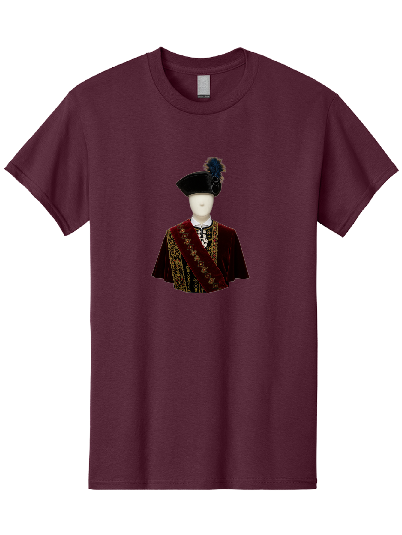 Mannequin-In-Sash-Coat-And-Hat Men'S Graphic Tee, 100% Cotton, Comfortable Casual Summer Wear, Machine Washable, Vintage Camera, Old Camera, Antique Camera, Black Camera, Classic Photography, Photography Equipment, Nostalgic Device, Bag759