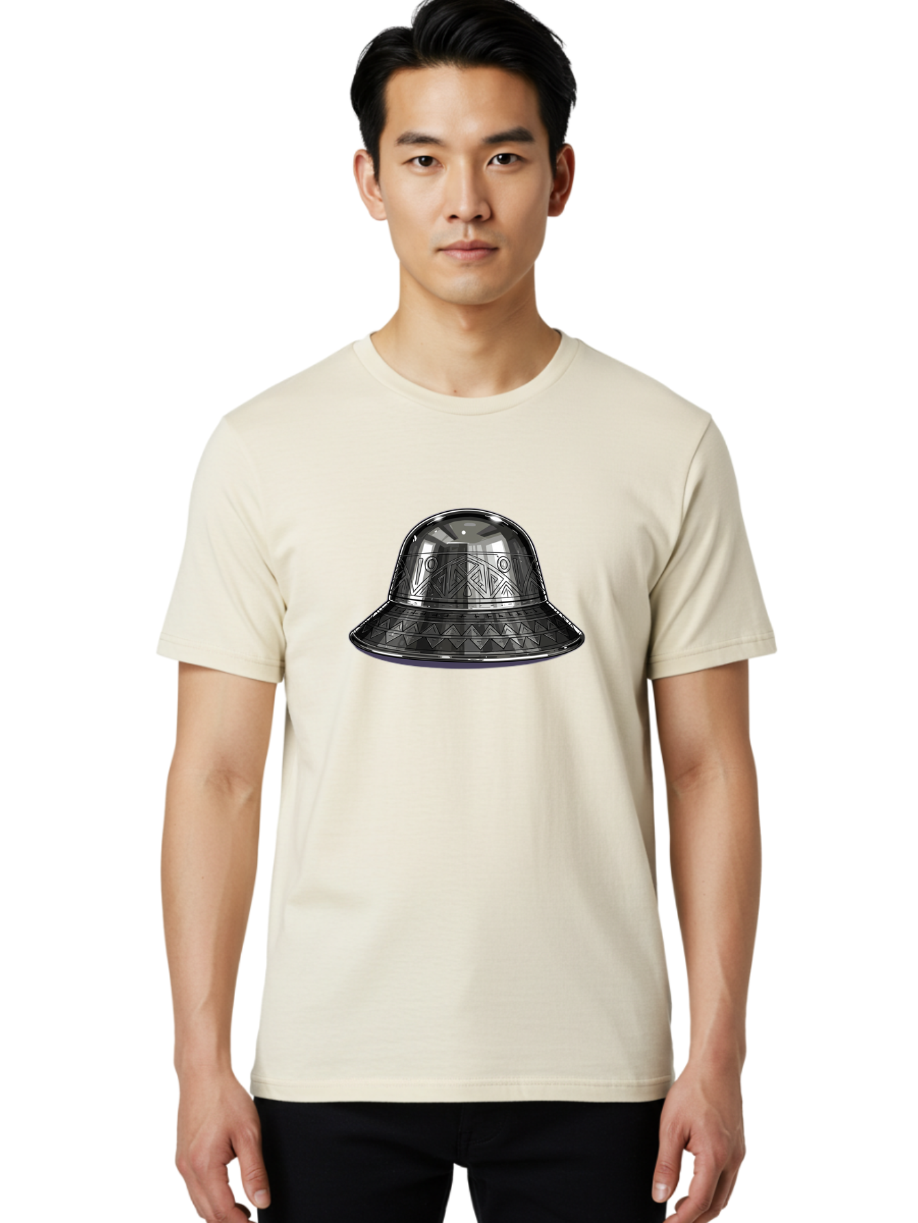 Metallic-Dome-Shaped-Object Men'S Graphic Tee, 100% Cotton, Comfortable Casual Summer Wear, Machine Washable, Vintage Camera, Old Camera, Antique Camera, Black Camera, Classic Photography, Photography Equipment, Nostalgic Device, Film Camera, Bag777