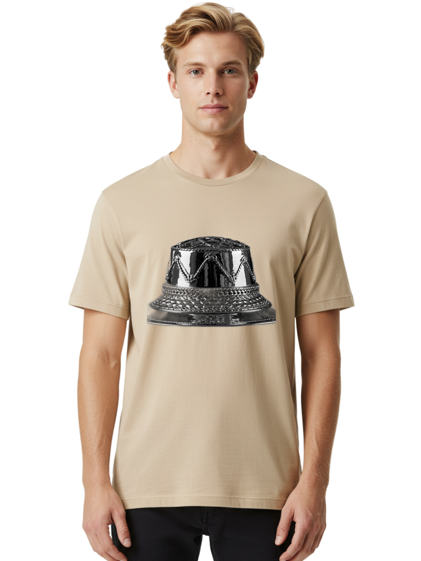 Metallic-Fedora Men'S Graphic Tee, 100% Cotton, Comfortable Casual Summer Wear, Machine Washable, Vintage Camera, Old Camera, Antique Camera, Black Camera, Classic Photography, Photography Equipment, Nostalgic Device, Film Camera, Camera Art Bag778