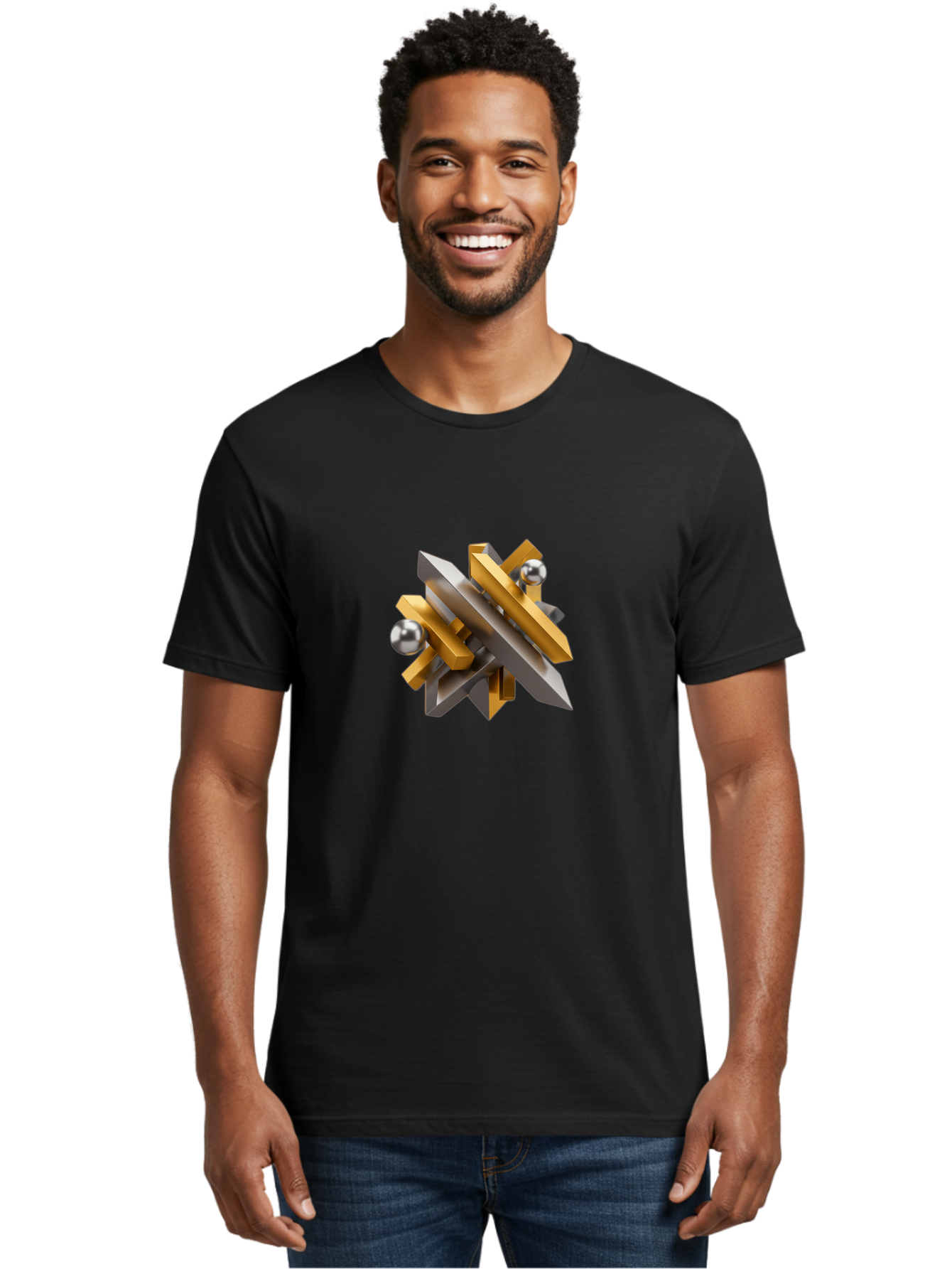 Metallic-Geometric-Shapes Men'S Graphic Tee, 100% Cotton, Comfortable Casual Summer Wear, Machine Washable, Vintage Camera, Old Camera, Antique Camera, Black Camera, Classic Photography, Photography Equipment, Nostalgic Device, Film Camera, Bag779