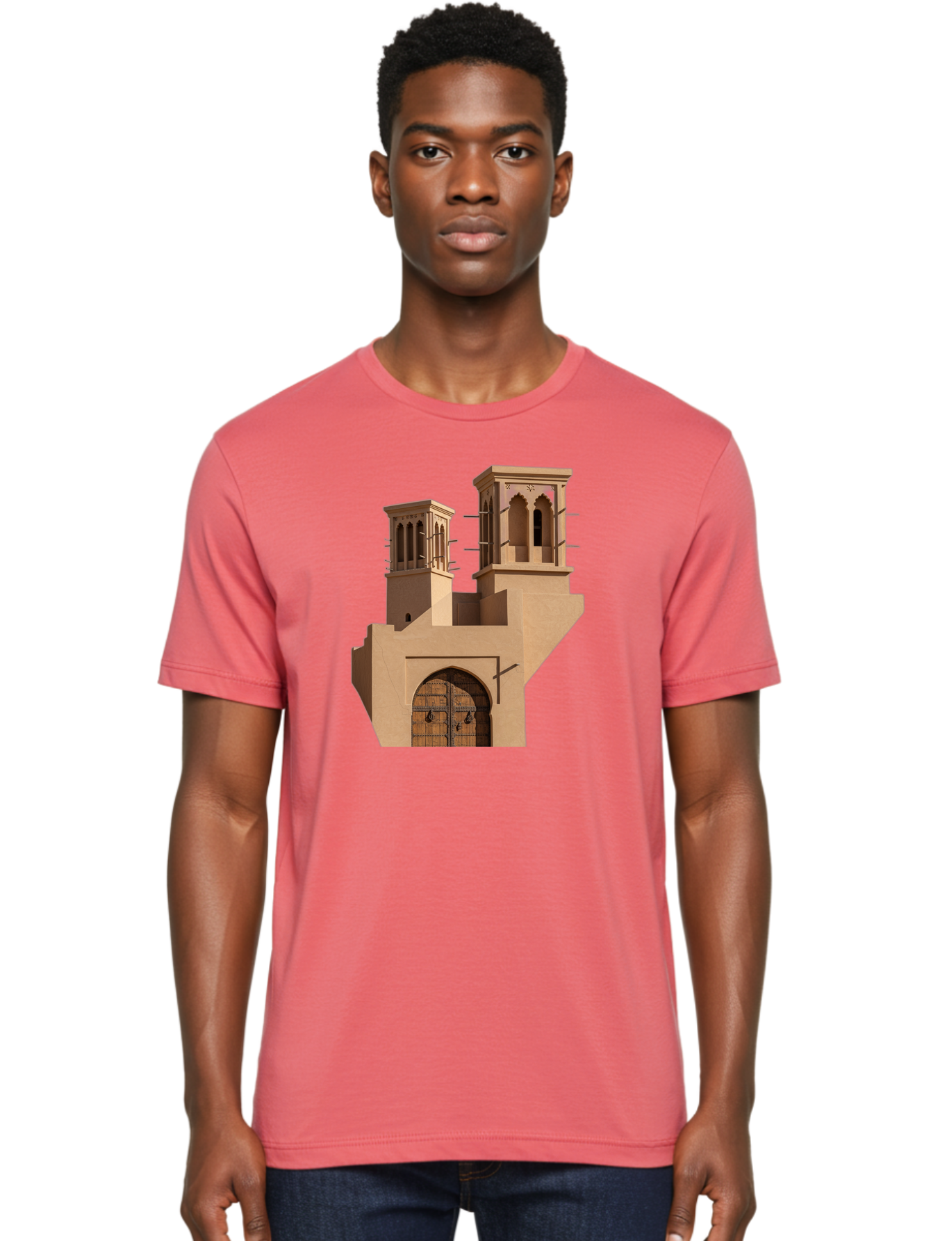 Middle-Eastern-Architecture Men'S Graphic Tee, 100% Cotton, Comfortable Casual Summer Wear, Machine Washable, Vintage Camera, Old Camera, Antique Camera, Black Camera, Classic Photography, Photography Equipment, Nostalgic Device, Film Camera, Bag786