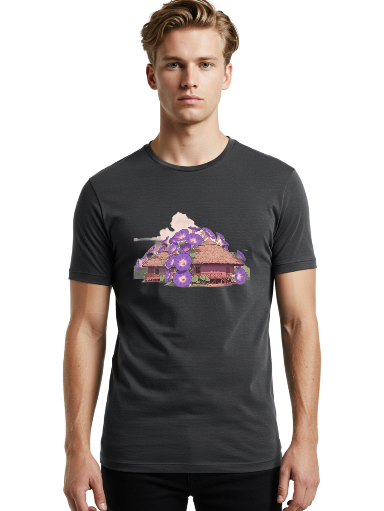 Morning-Glory Men'S Graphic Tee, 100% Cotton, Comfortable Casual Summer Wear, Machine Washable, Vintage Camera, Old Camera, Antique Camera, Black Camera, Classic Photography, Photography Equipment, Nostalgic Device, Film Camera, Camera Art Bag813