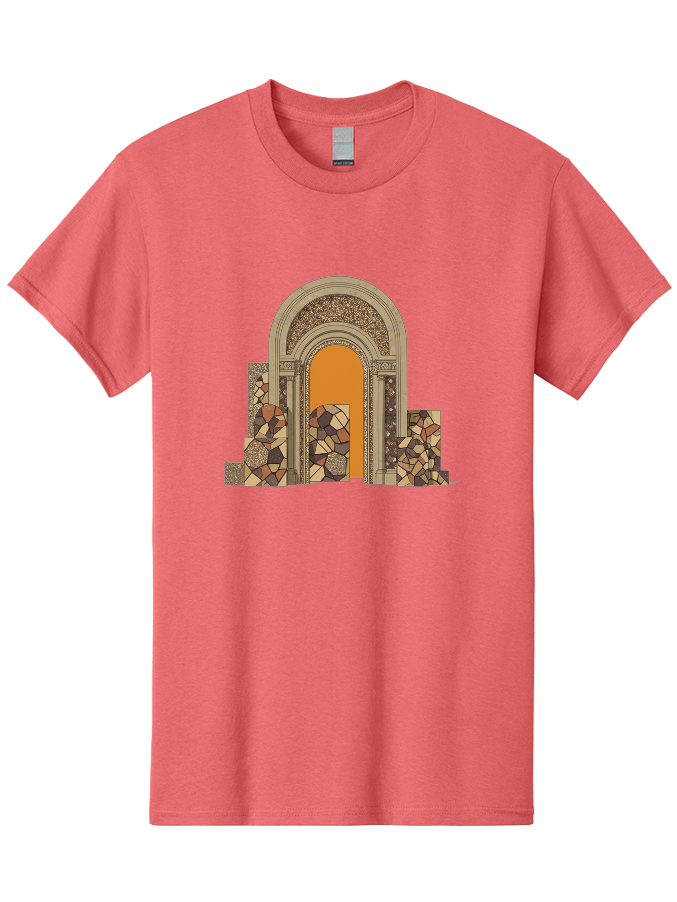 Mosaic-Archway Men'S Graphic Tee, 100% Cotton, Comfortable Casual Summer Wear, Machine Washable, Vintage Camera, Old Camera, Antique Camera, Black Camera, Classic Photography, Photography Equipment, Nostalgic Device, Film Camera, Camera Art Bag814