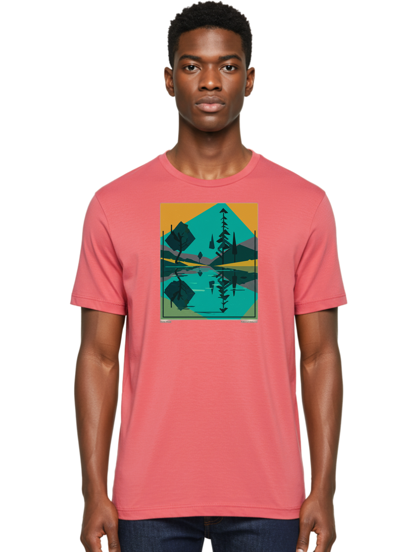 Mountain-Lake-Landscape Men'S Graphic Tee, 100% Cotton, Comfortable Casual Summer Wear, Machine Washable, Vintage Camera, Old Camera, Antique Camera, Black Camera, Classic Photography, Photography Equipment, Nostalgic Device, Film Camera, Bag821