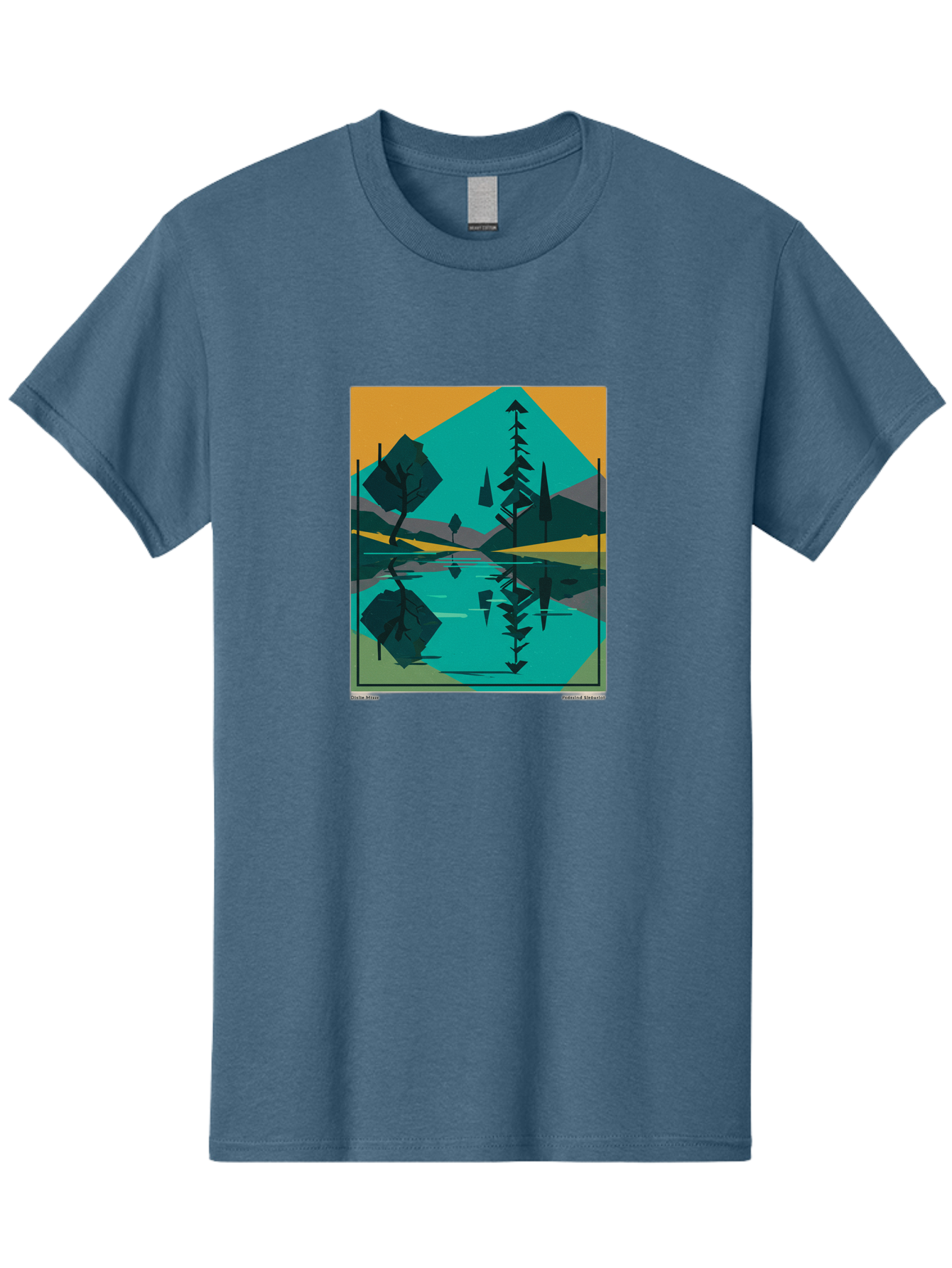 Mountain-Lake-Landscape Men'S Graphic Tee, 100% Cotton, Comfortable Casual Summer Wear, Machine Washable, Vintage Camera, Old Camera, Antique Camera, Black Camera, Classic Photography, Photography Equipment, Nostalgic Device, Film Camera, Bag821