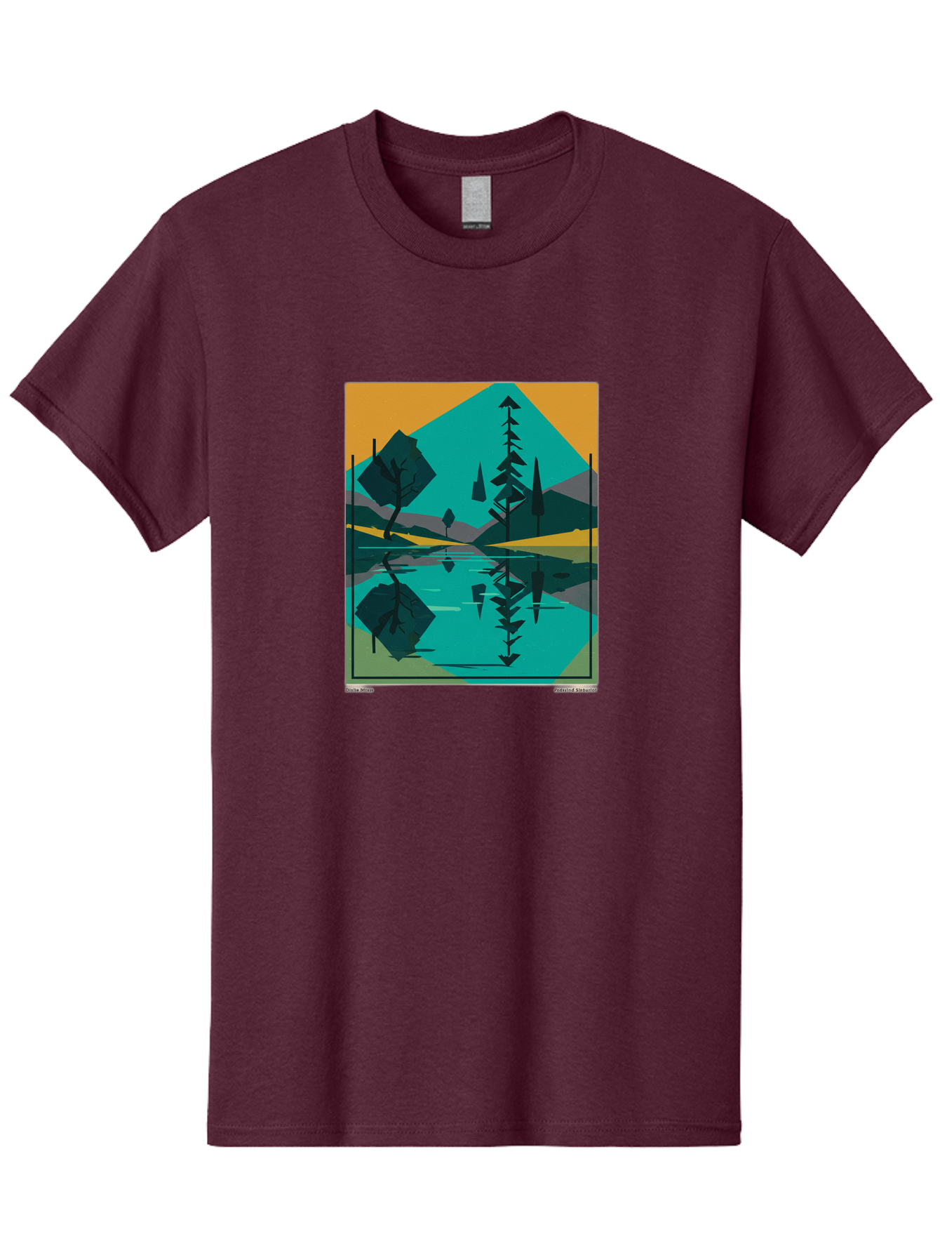 Mountain-Lake-Landscape Men'S Graphic Tee, 100% Cotton, Comfortable Casual Summer Wear, Machine Washable, Vintage Camera, Old Camera, Antique Camera, Black Camera, Classic Photography, Photography Equipment, Nostalgic Device, Film Camera, Bag821