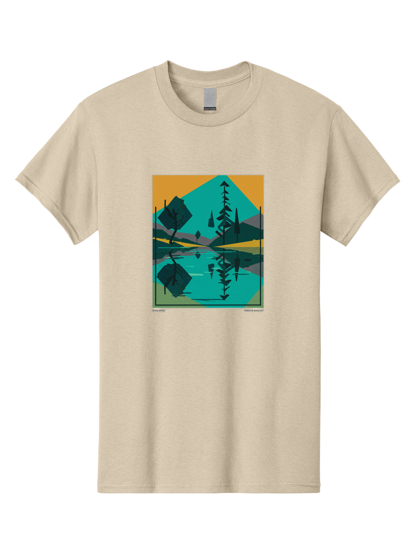 Mountain-Lake-Landscape Men'S Graphic Tee, 100% Cotton, Comfortable Casual Summer Wear, Machine Washable, Vintage Camera, Old Camera, Antique Camera, Black Camera, Classic Photography, Photography Equipment, Nostalgic Device, Film Camera, Bag821
