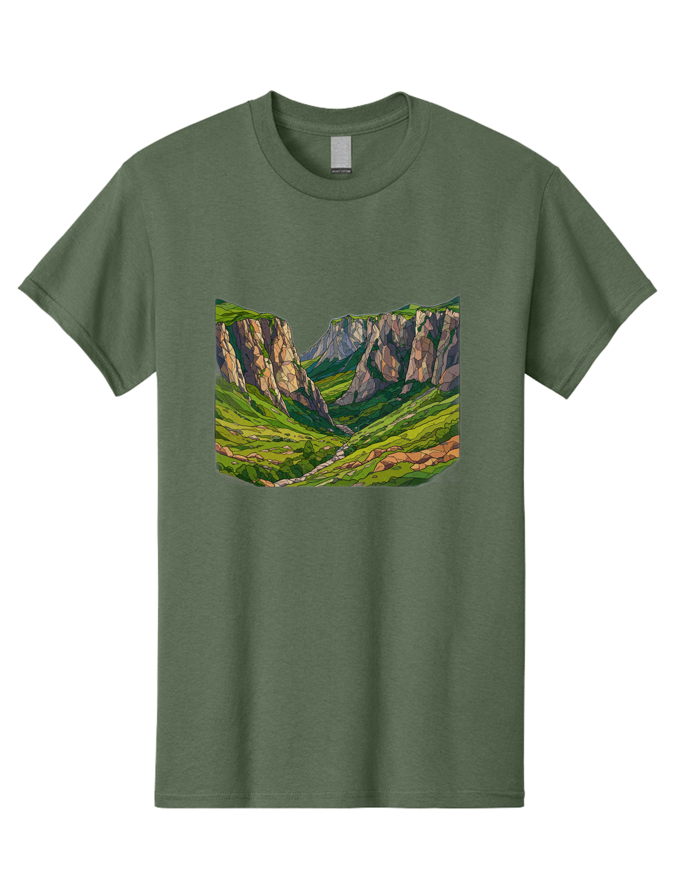 Mountain-Landscape-1 Men'S Graphic Tee, 100% Cotton, Comfortable Casual Summer Wear, Machine Washable, Vintage Camera, Old Camera, Antique Camera, Black Camera, Classic Photography, Photography Equipment, Nostalgic Device, Film Camera, Bag824