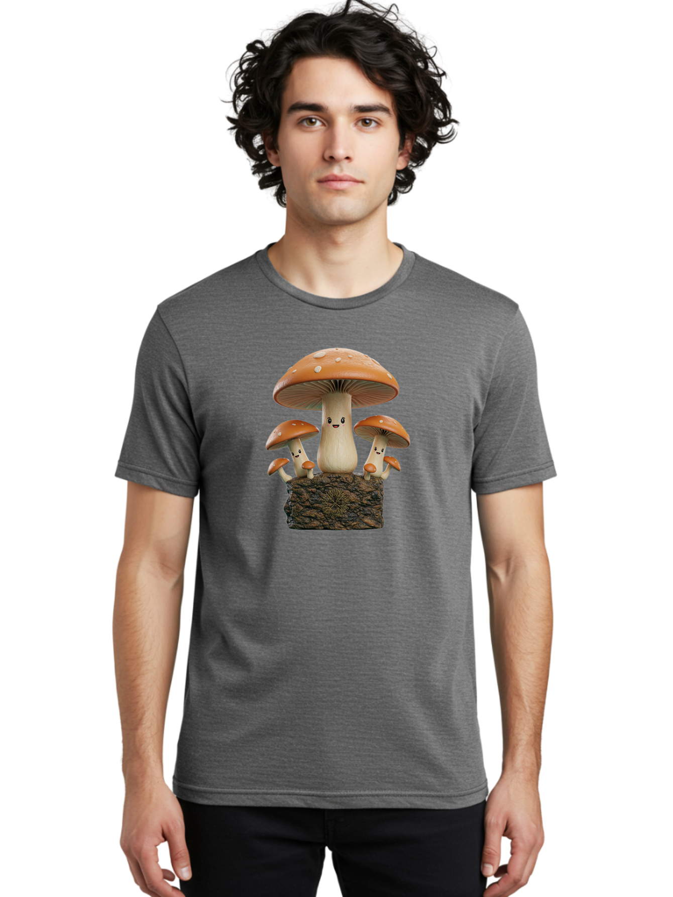 Mushroom-Family Men'S Graphic Tee, 100% Cotton, Comfortable Casual Summer Wear, Machine Washable, Vintage Camera, Old Camera, Antique Camera, Black Camera, Classic Photography, Photography Equipment, Nostalgic Device, Film Camera, Camera Art Bag838