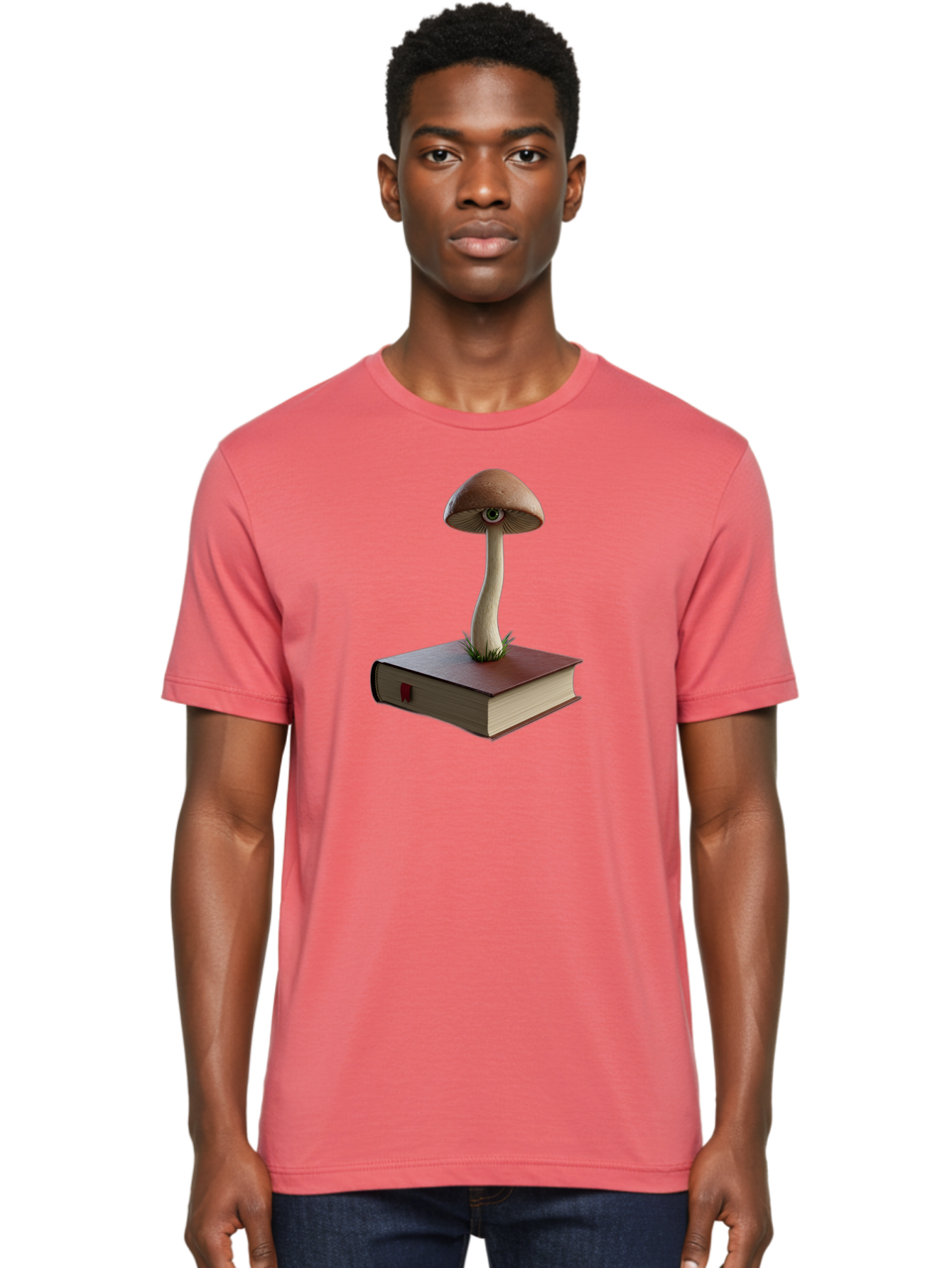 Mushroom-On-Book Men'S Graphic Tee, 100% Cotton, Comfortable Casual Summer Wear, Machine Washable, Vintage Camera, Old Camera, Antique Camera, Black Camera, Classic Photography, Photography Equipment, Nostalgic Device, Film Camera, Camera Art Bag840