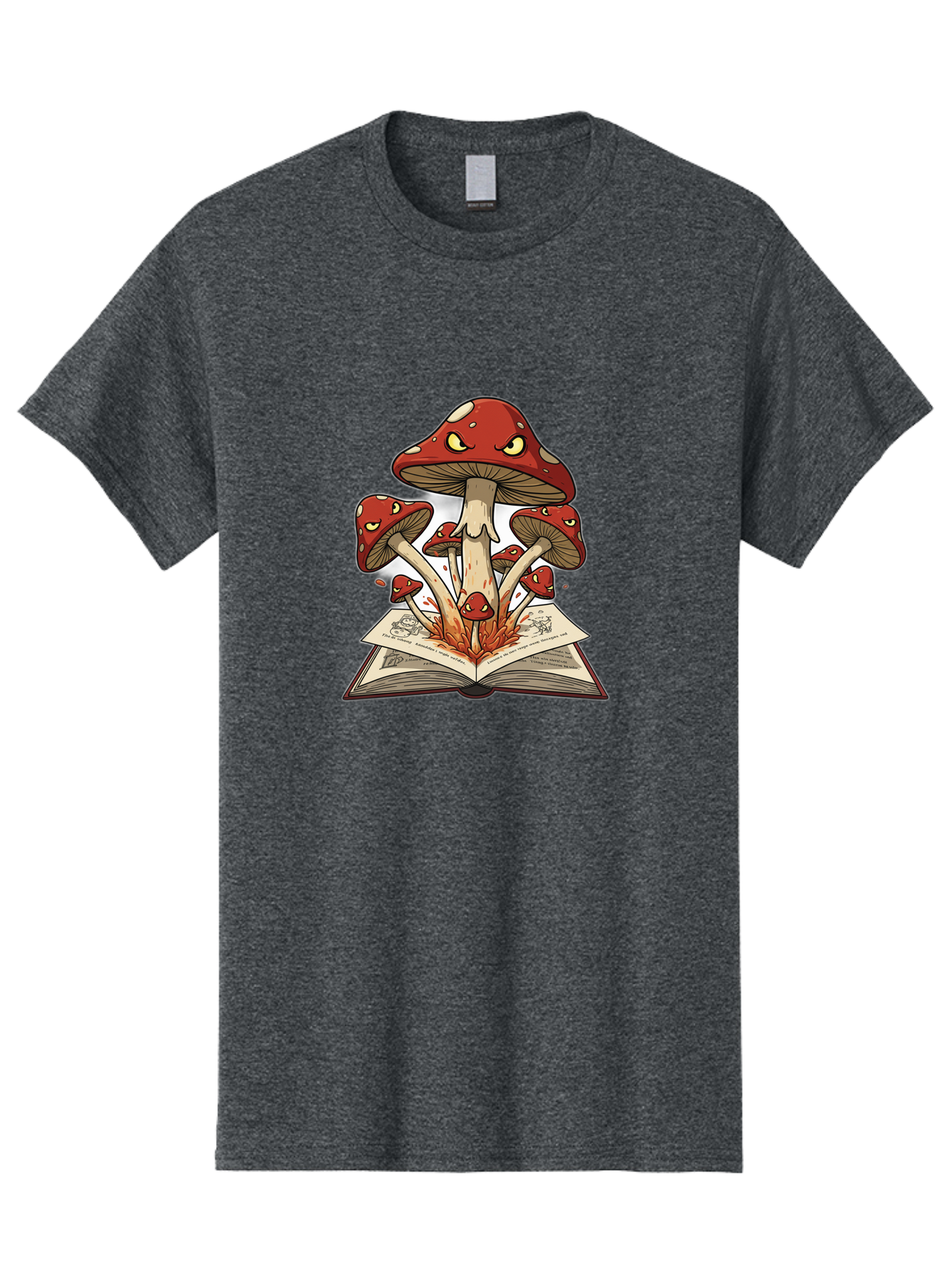 Mushrooms-Emerging-From-Book-1 Men'S Graphic Tee, 100% Cotton, Comfortable Casual Summer Wear, Machine Washable, Vintage Camera, Old Camera, Antique Camera, Black Camera, Classic Photography, Photography Equipment, Nostalgic Device, Bag842