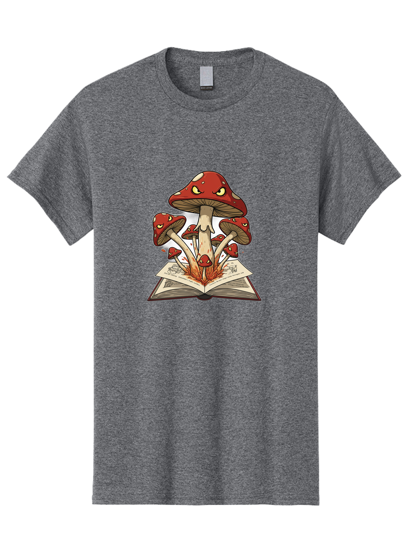 Mushrooms-Emerging-From-Book-1 Men'S Graphic Tee, 100% Cotton, Comfortable Casual Summer Wear, Machine Washable, Vintage Camera, Old Camera, Antique Camera, Black Camera, Classic Photography, Photography Equipment, Nostalgic Device, Bag842
