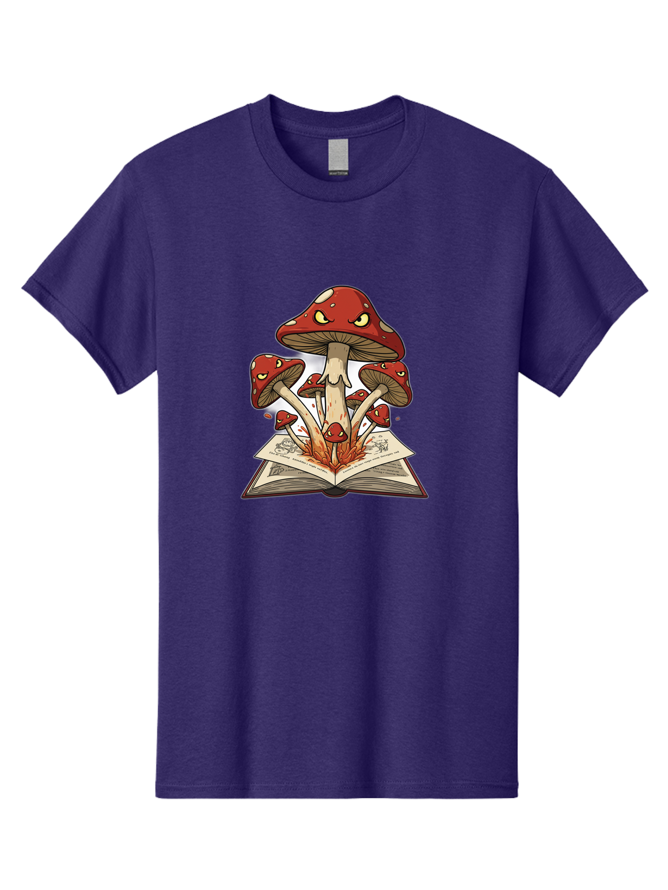 Mushrooms-Emerging-From-Book-1 Men'S Graphic Tee, 100% Cotton, Comfortable Casual Summer Wear, Machine Washable, Vintage Camera, Old Camera, Antique Camera, Black Camera, Classic Photography, Photography Equipment, Nostalgic Device, Bag842