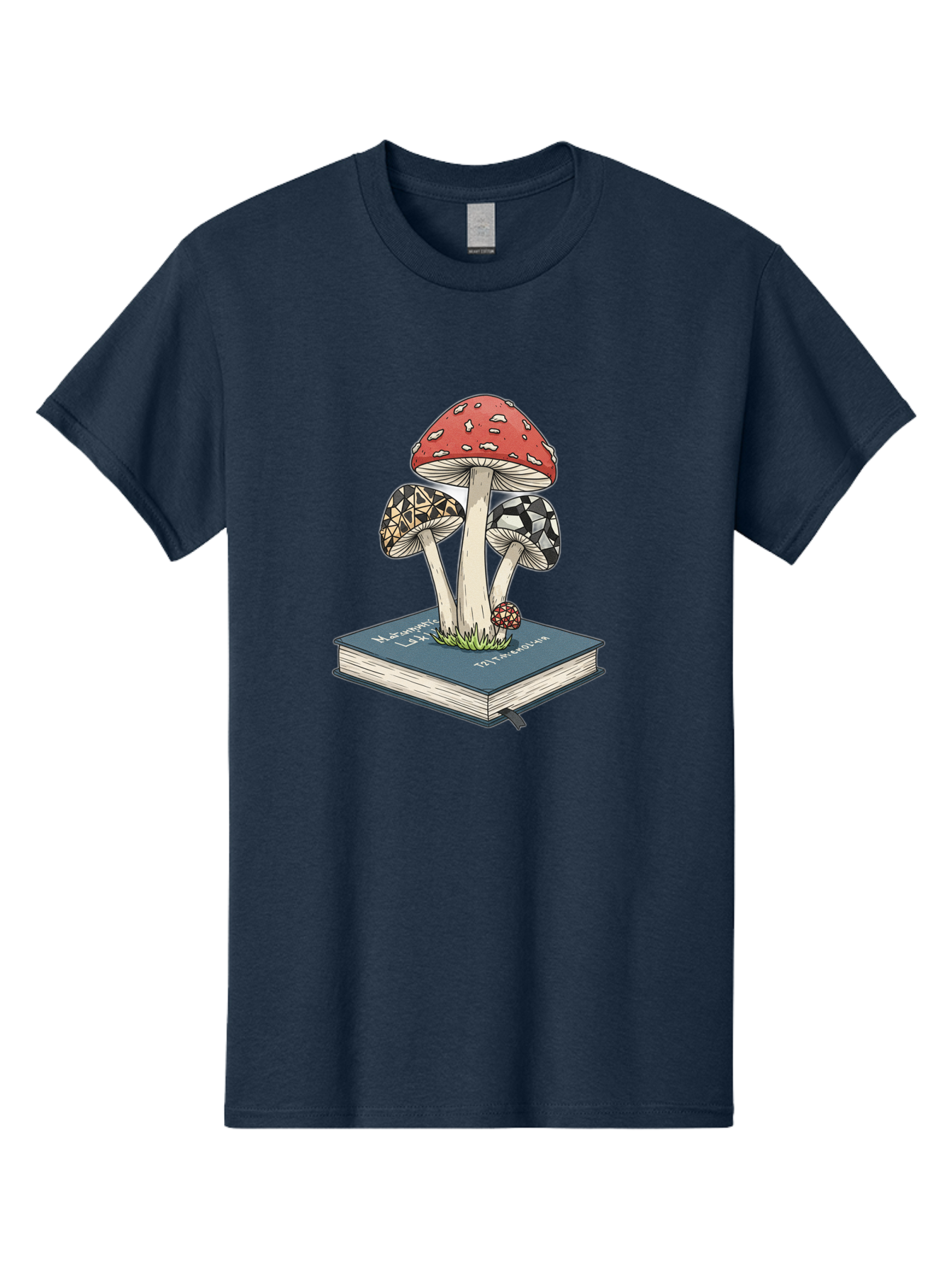 Mushrooms-On-Book-1 Men'S Graphic Tee, 100% Cotton, Comfortable Casual Summer Wear, Machine Washable, Vintage Camera, Old Camera, Antique Camera, Black Camera, Classic Photography, Photography Equipment, Nostalgic Device, Film Camera, Bag845