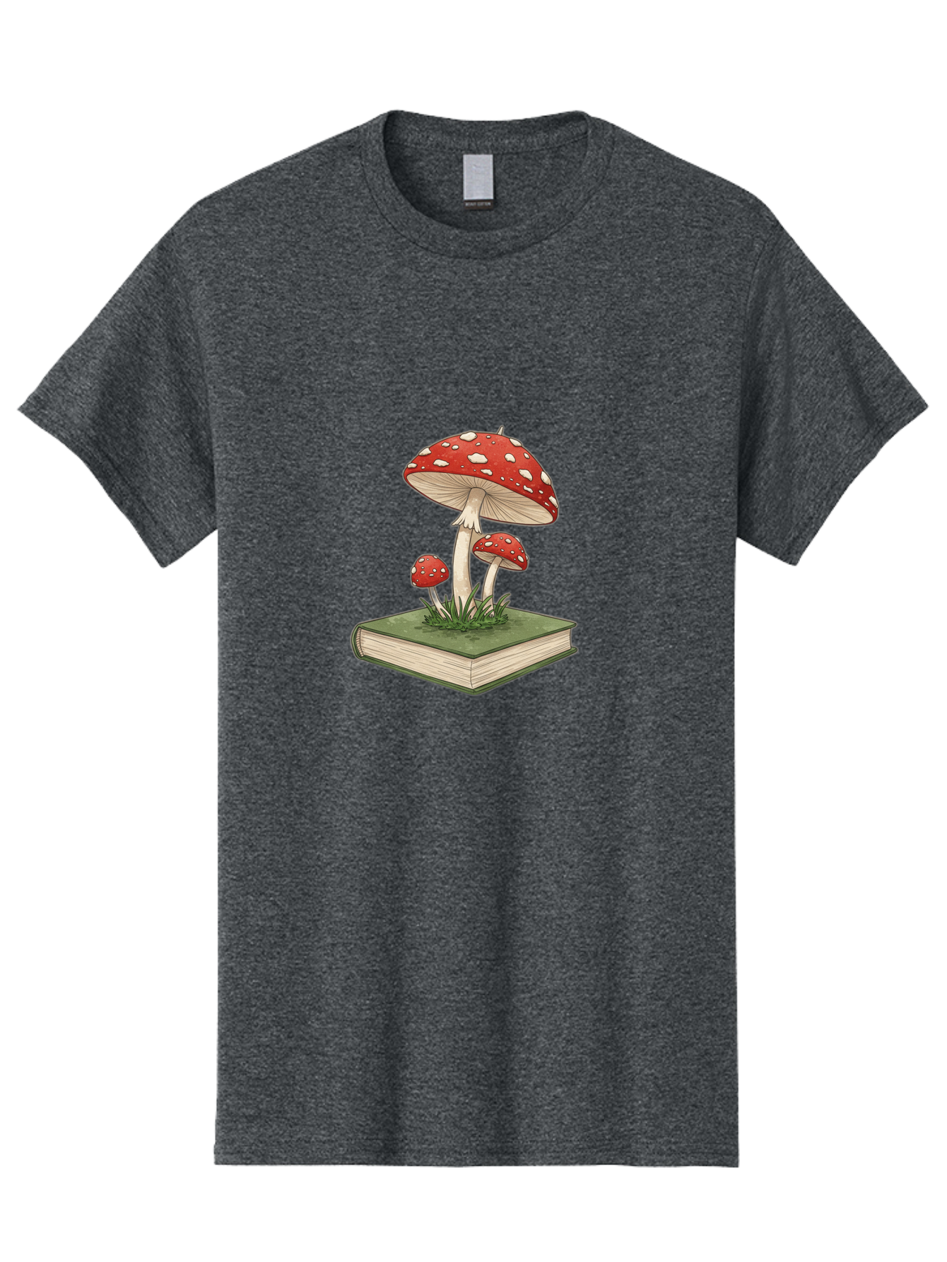 Mushrooms-On-Book-2 Men'S Graphic Tee, 100% Cotton, Comfortable Casual Summer Wear, Machine Washable, Vintage Camera, Old Camera, Antique Camera, Black Camera, Classic Photography, Photography Equipment, Nostalgic Device, Film Camera, Bag846