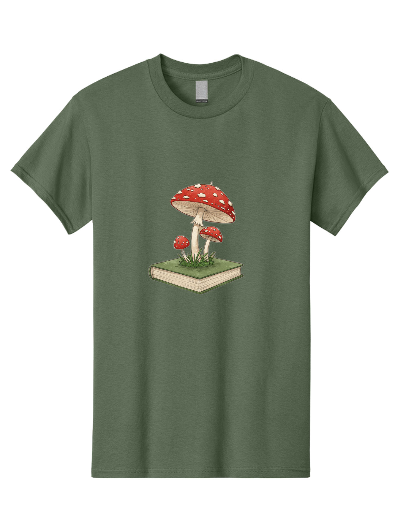 Mushrooms-On-Book-2 Men'S Graphic Tee, 100% Cotton, Comfortable Casual Summer Wear, Machine Washable, Vintage Camera, Old Camera, Antique Camera, Black Camera, Classic Photography, Photography Equipment, Nostalgic Device, Film Camera, Bag846