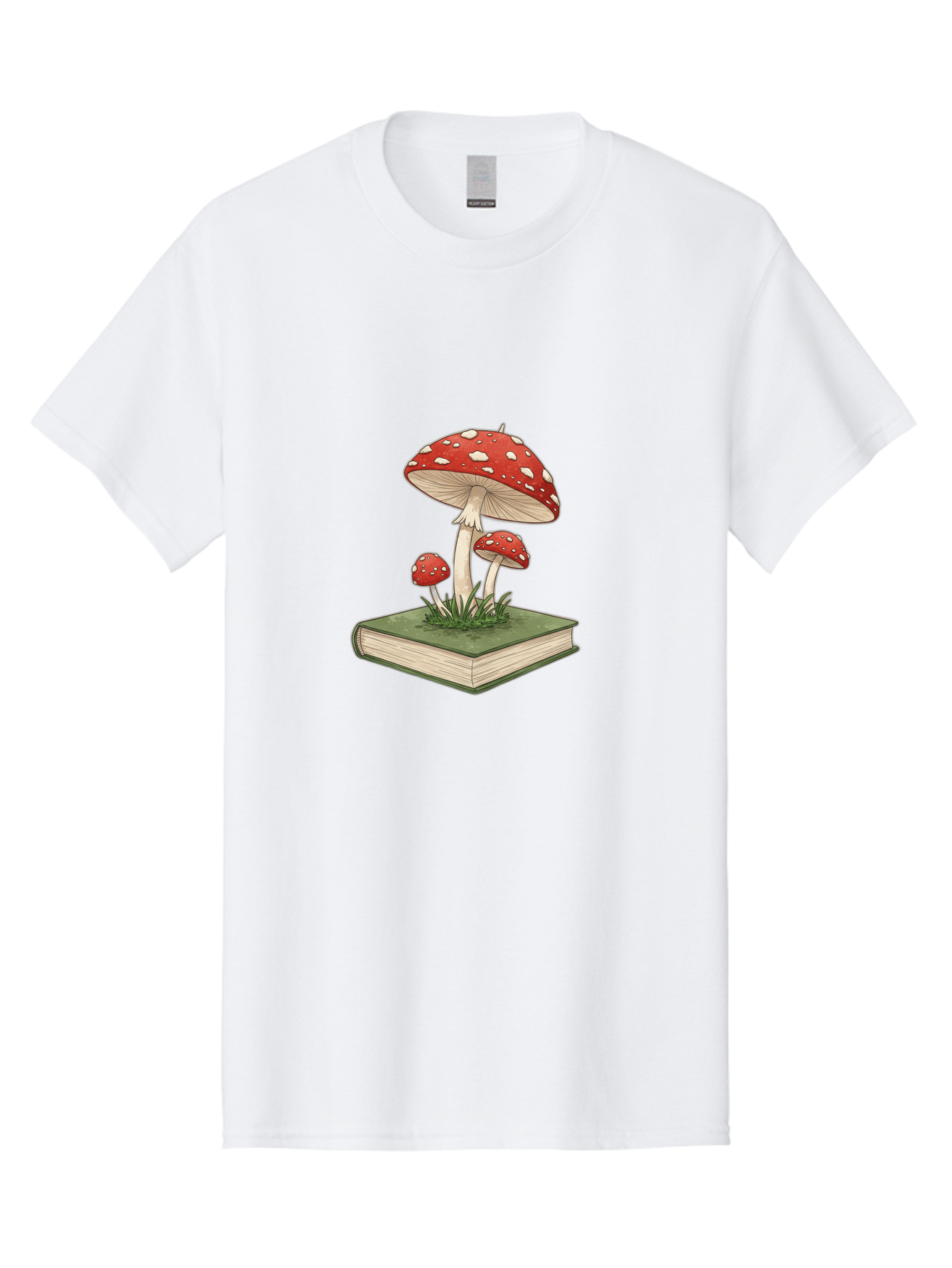 Mushrooms-On-Book-2 Men'S Graphic Tee, 100% Cotton, Comfortable Casual Summer Wear, Machine Washable, Vintage Camera, Old Camera, Antique Camera, Black Camera, Classic Photography, Photography Equipment, Nostalgic Device, Film Camera, Bag846