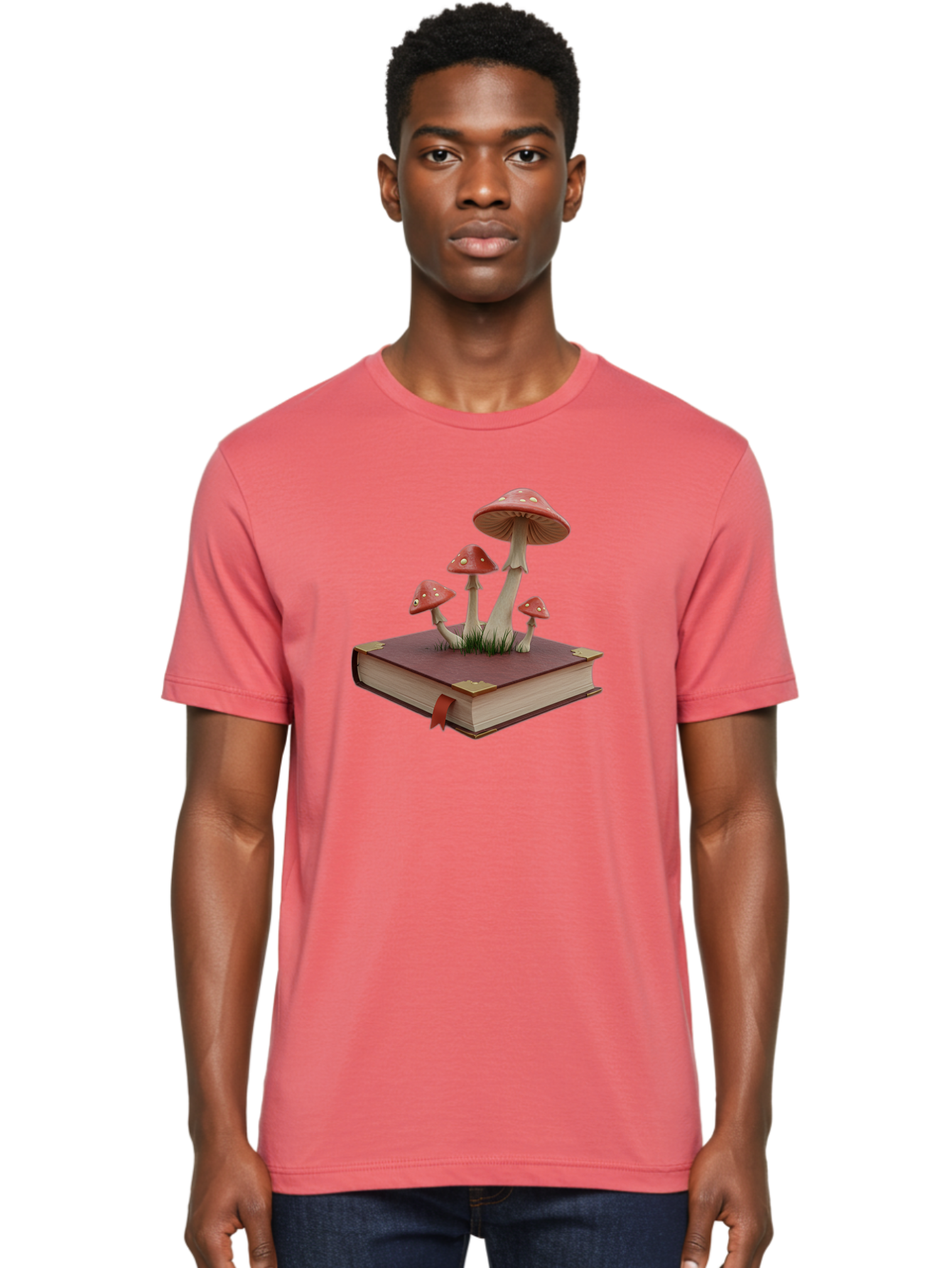 Mushrooms-On-Book Men'S Graphic Tee, 100% Cotton, Comfortable Casual Summer Wear, Machine Washable, Vintage Camera, Old Camera, Antique Camera, Black Camera, Classic Photography, Photography Equipment, Nostalgic Device, Film Camera, Camera Art Bag848