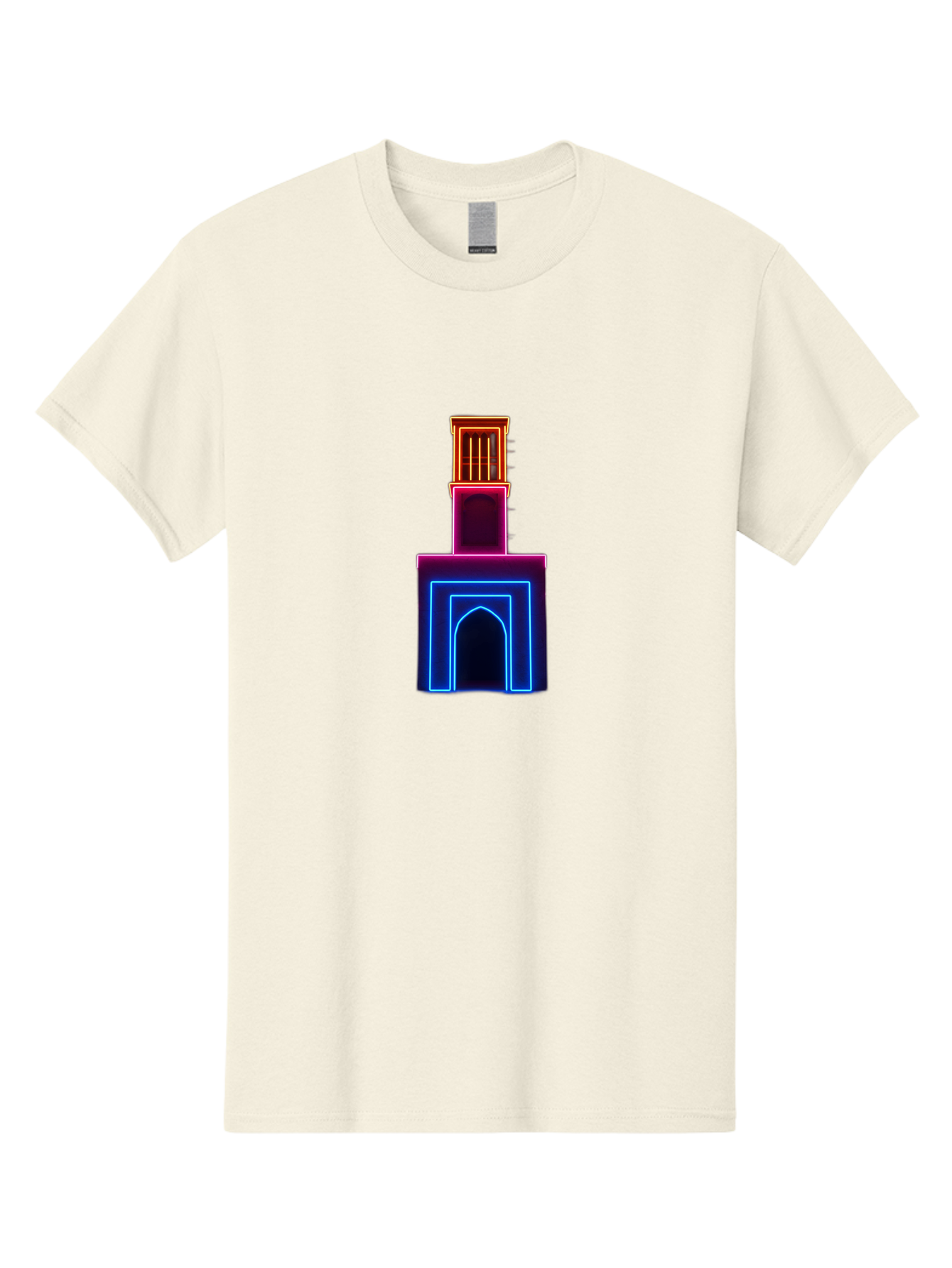 Neon-Tower-With-Archway Men'S Graphic Tee, 100% Cotton, Comfortable Casual Summer Wear, Machine Washable, Vintage Camera, Old Camera, Antique Camera, Black Camera, Classic Photography, Photography Equipment, Nostalgic Device, Film Camera, Bag856