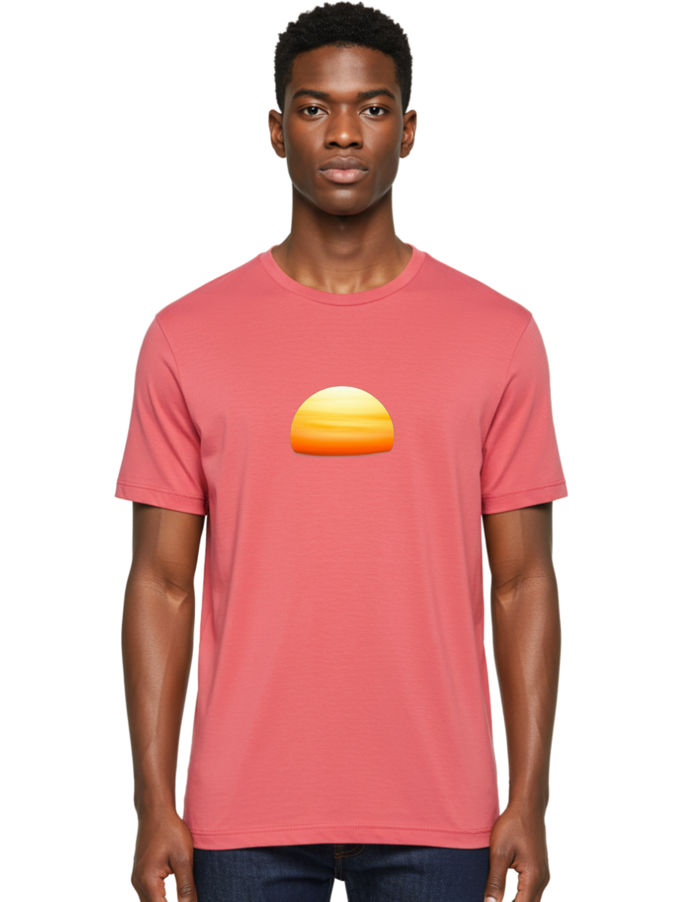 Orange-Gradient-Dome Men'S Graphic Tee, 100% Cotton, Comfortable Casual Summer Wear, Machine Washable, Vintage Camera, Old Camera, Antique Camera, Black Camera, Classic Photography, Photography Equipment, Nostalgic Device, Film Camera, Bag883