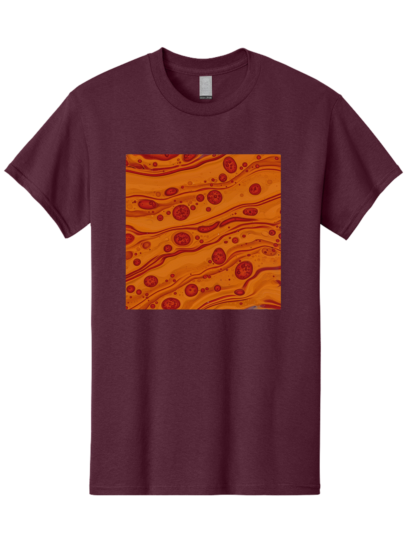 Orange-Marble-Pattern Men'S Graphic Tee, 100% Cotton, Comfortable Casual Summer Wear, Machine Washable, Vintage Camera, Old Camera, Antique Camera, Black Camera, Classic Photography, Photography Equipment, Nostalgic Device, Film Camera, Bag885